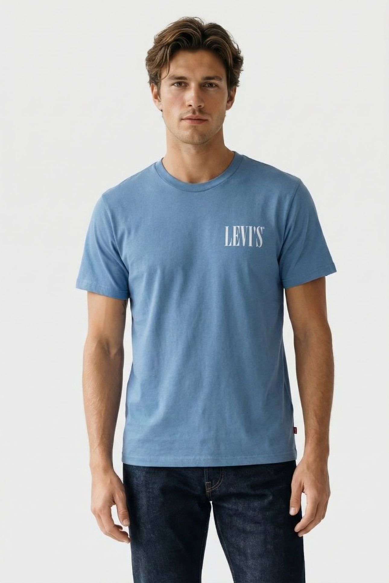 RELAXED FIT TEE DISTRESSED SERIF 1