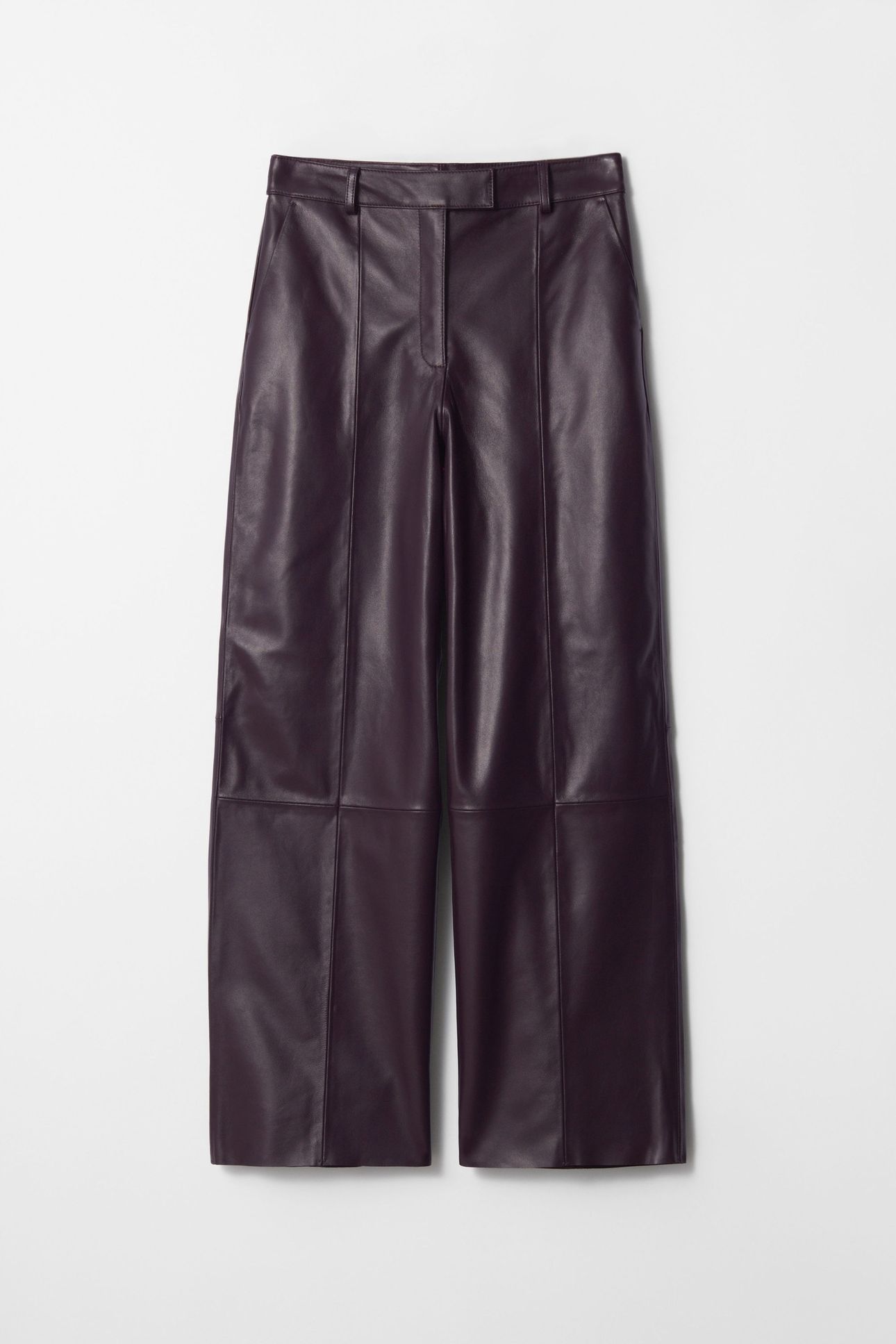 COOPER LEATHER TROUSERS PURPLE 3