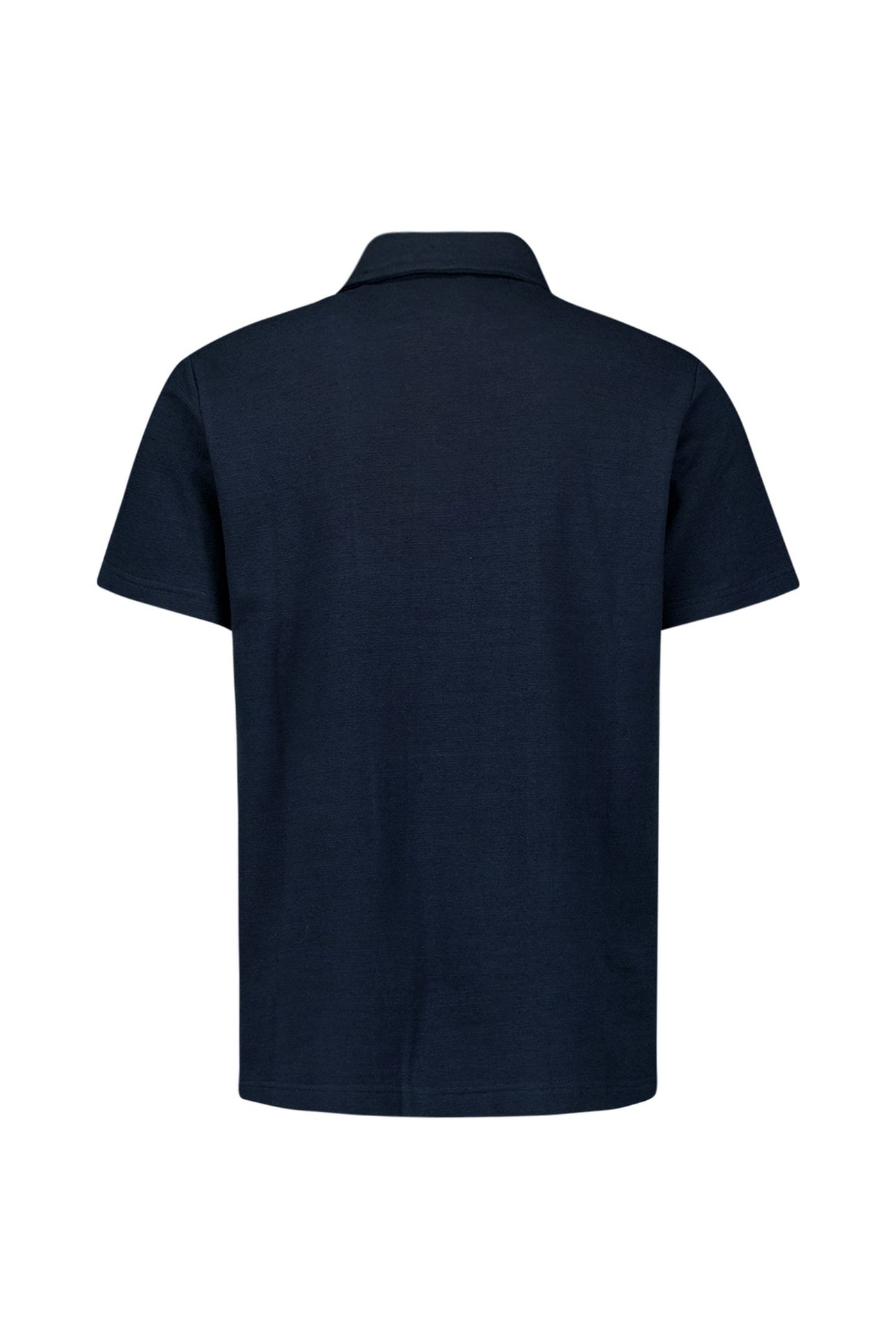 SHIRT SHORT SLEEVE JERSEY REVERS COLLAR SOLID TERRY DEEP BLU 5