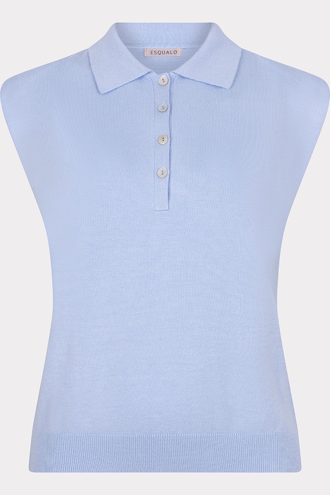 TOP POLO SLV/LSS BASIC KNIT SKY BLUE 5