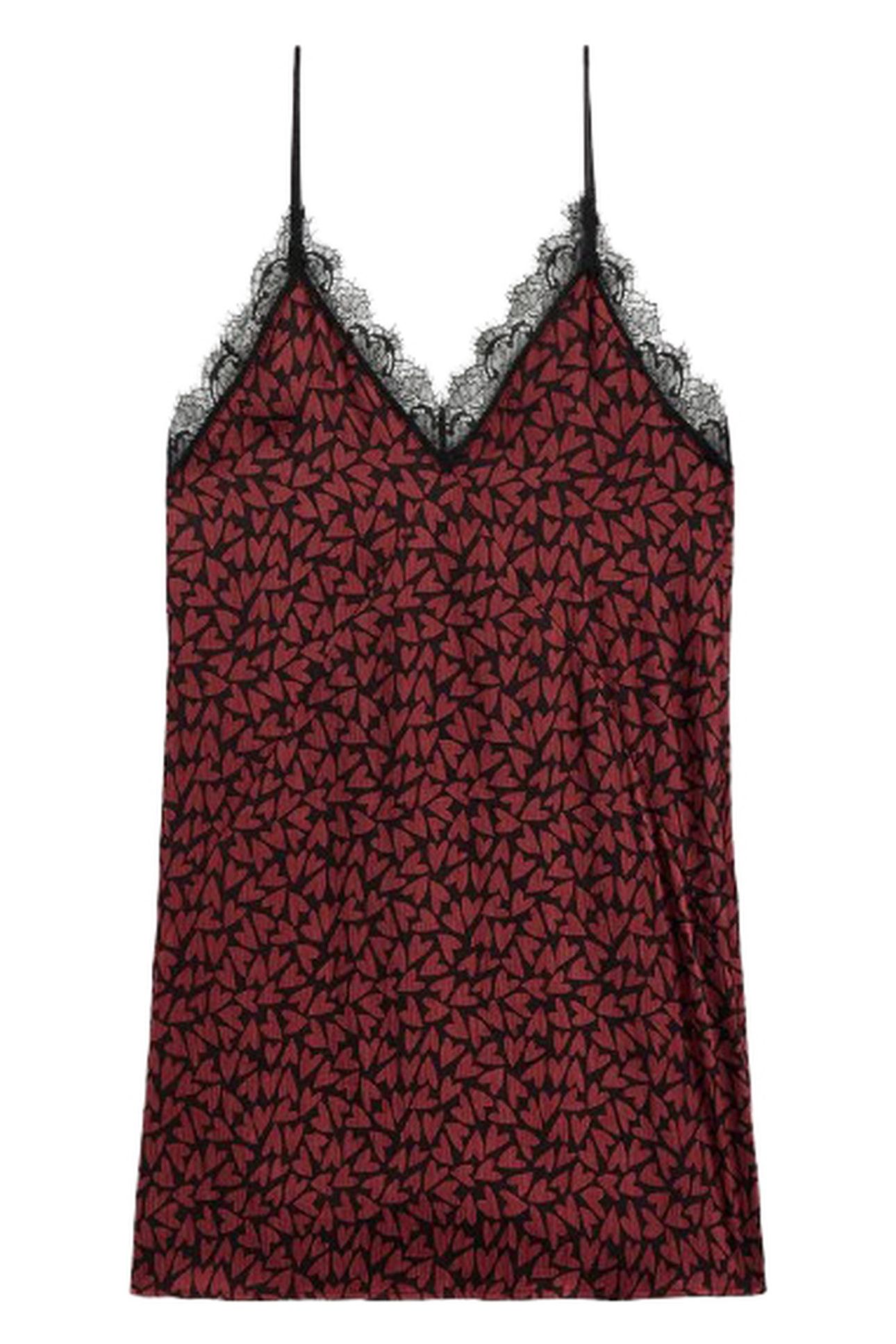 THE RED HEARTS CRINKLE DRESS DARK RED 3