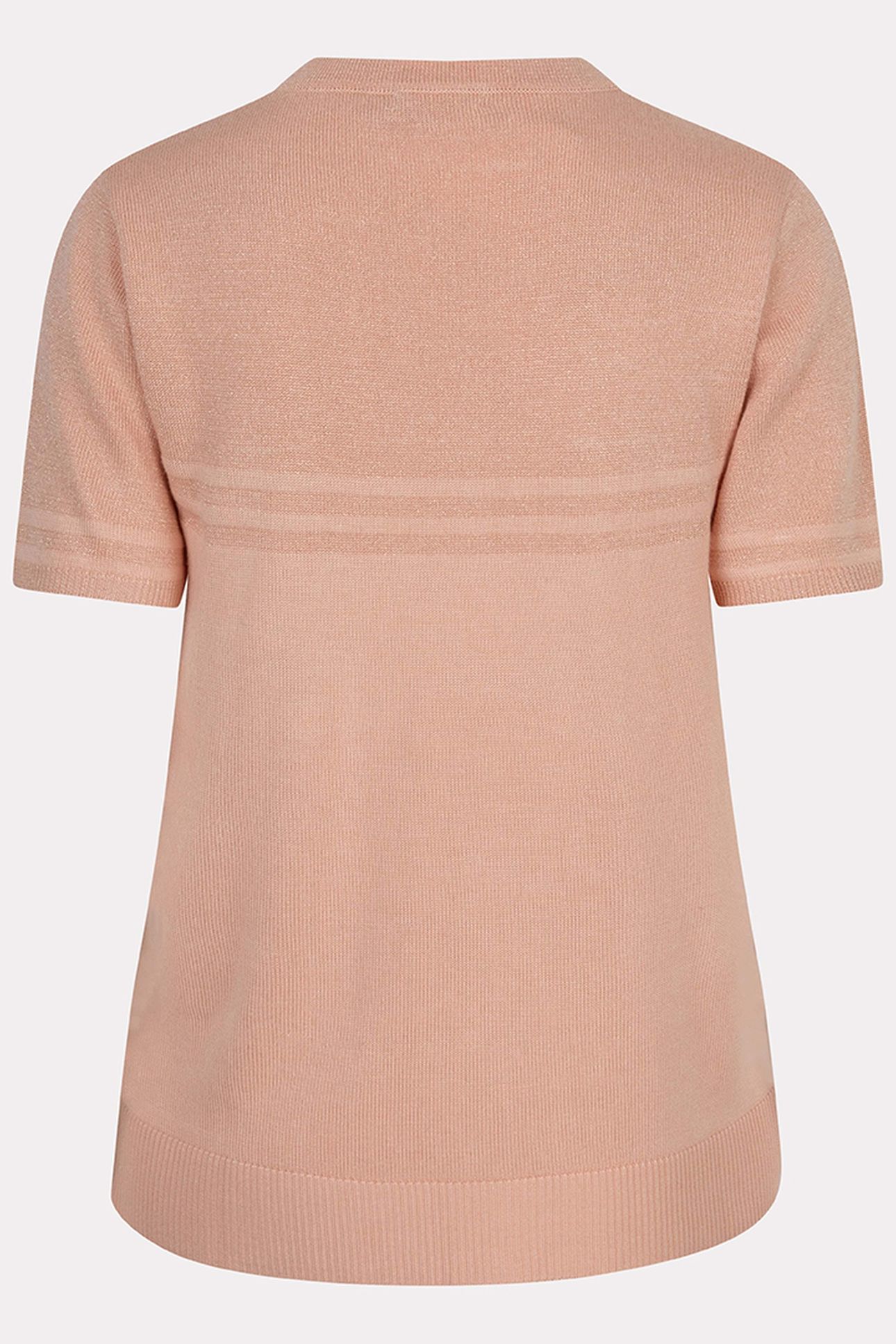 SWEATER S/SLVE STRIPES LUREX LIGHT APRICOT 7