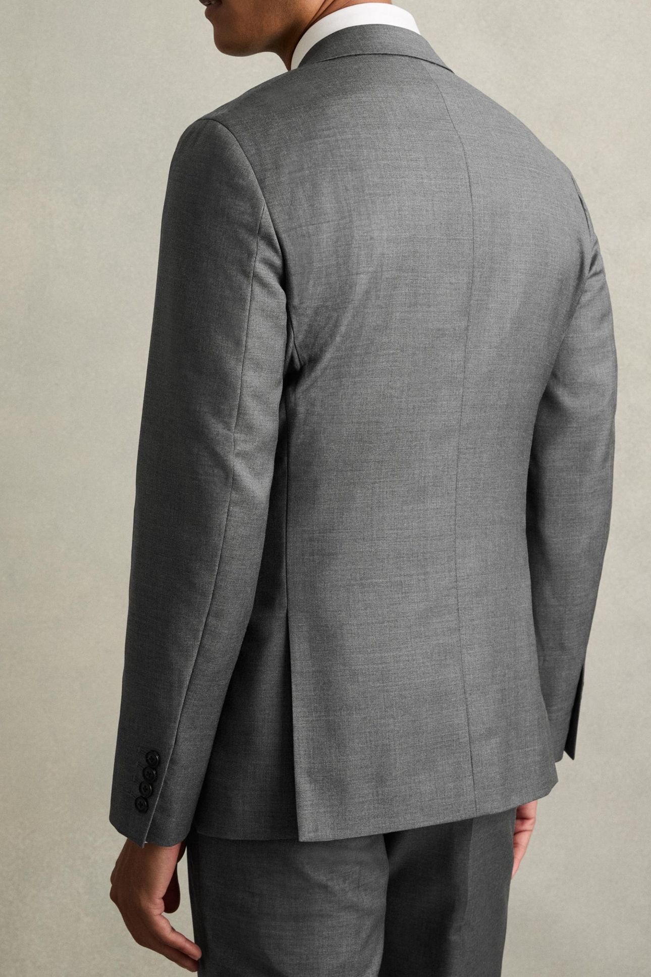 SB 2B NOTCH PLAIN WEAVE BLAZER. GREY 4