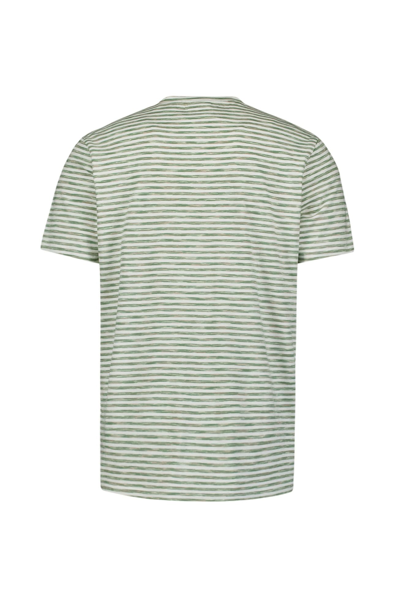 T-SHIRT CREWNECK MULTI COLOURED MELANGE STRIPES GREEN 5