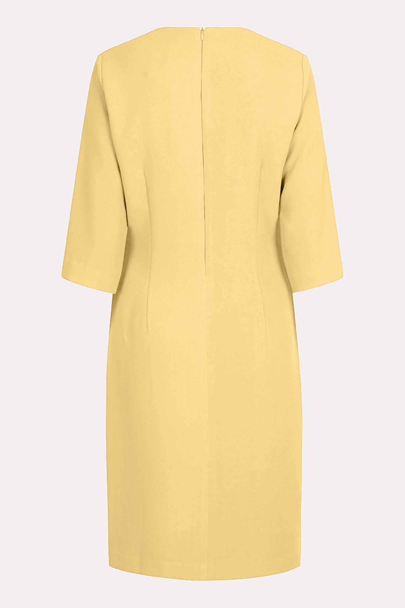 DRESS OVERLAP KNOT S/SLVE YELLOW 2