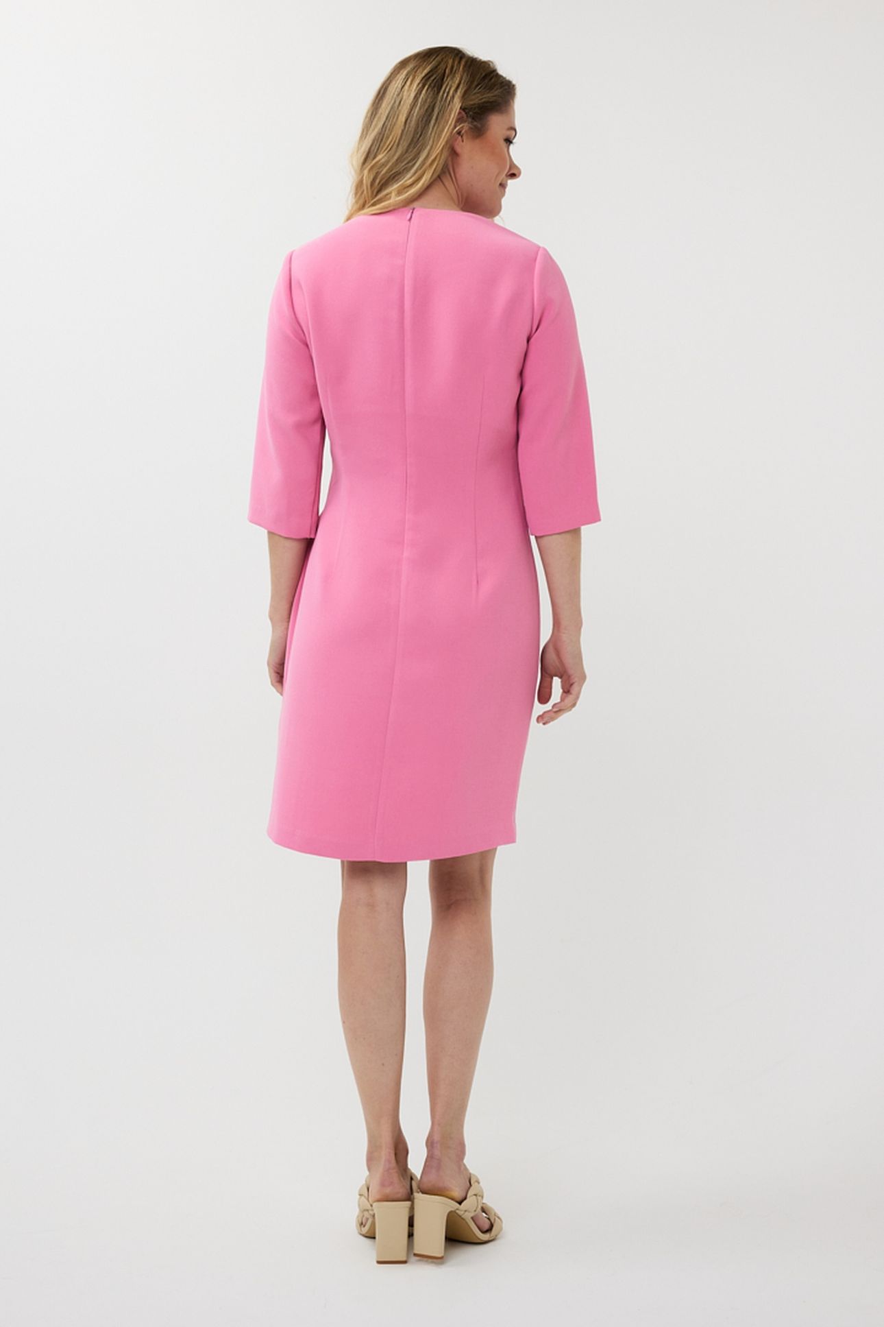 DRESS OVERLAP KNOT S/SLVE ROSE 3