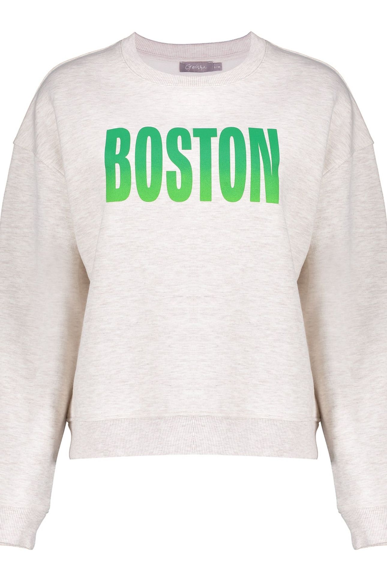 SWEATER "BOSTON" BEIGE MELANGE/GREEN 1