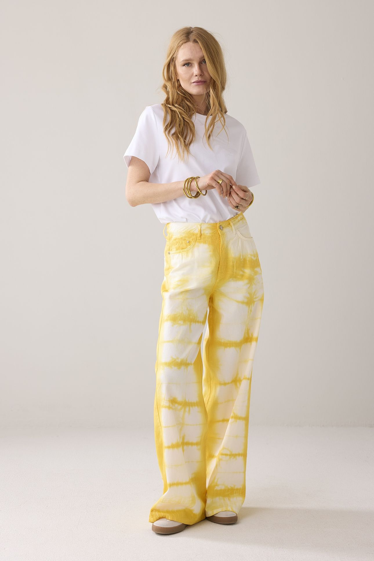 WIDELEG CAVALRY LYOCELL TWILL YELLOW 1