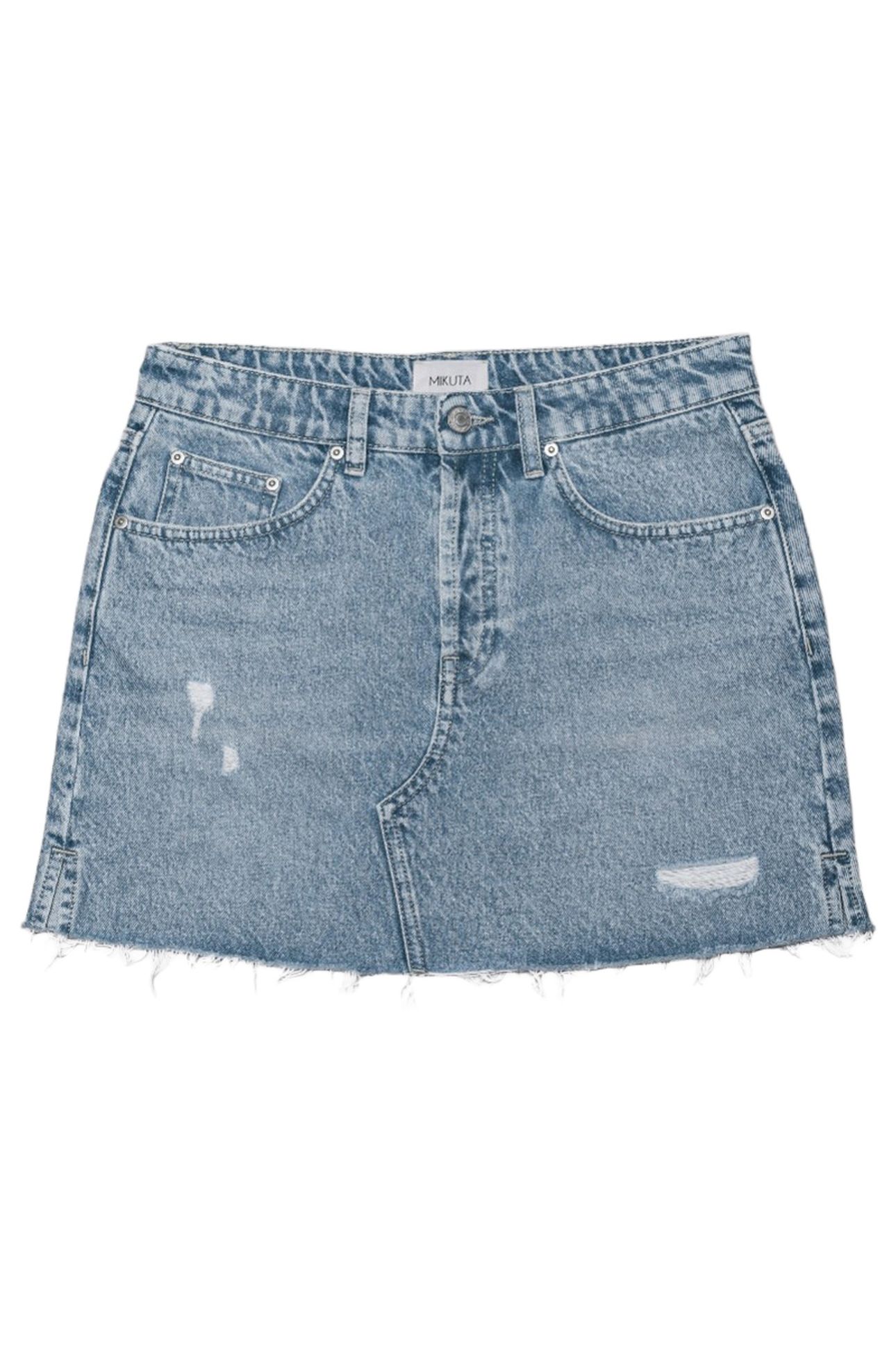 THE BLUE SLIT DENIM SKIRT BLUE 3