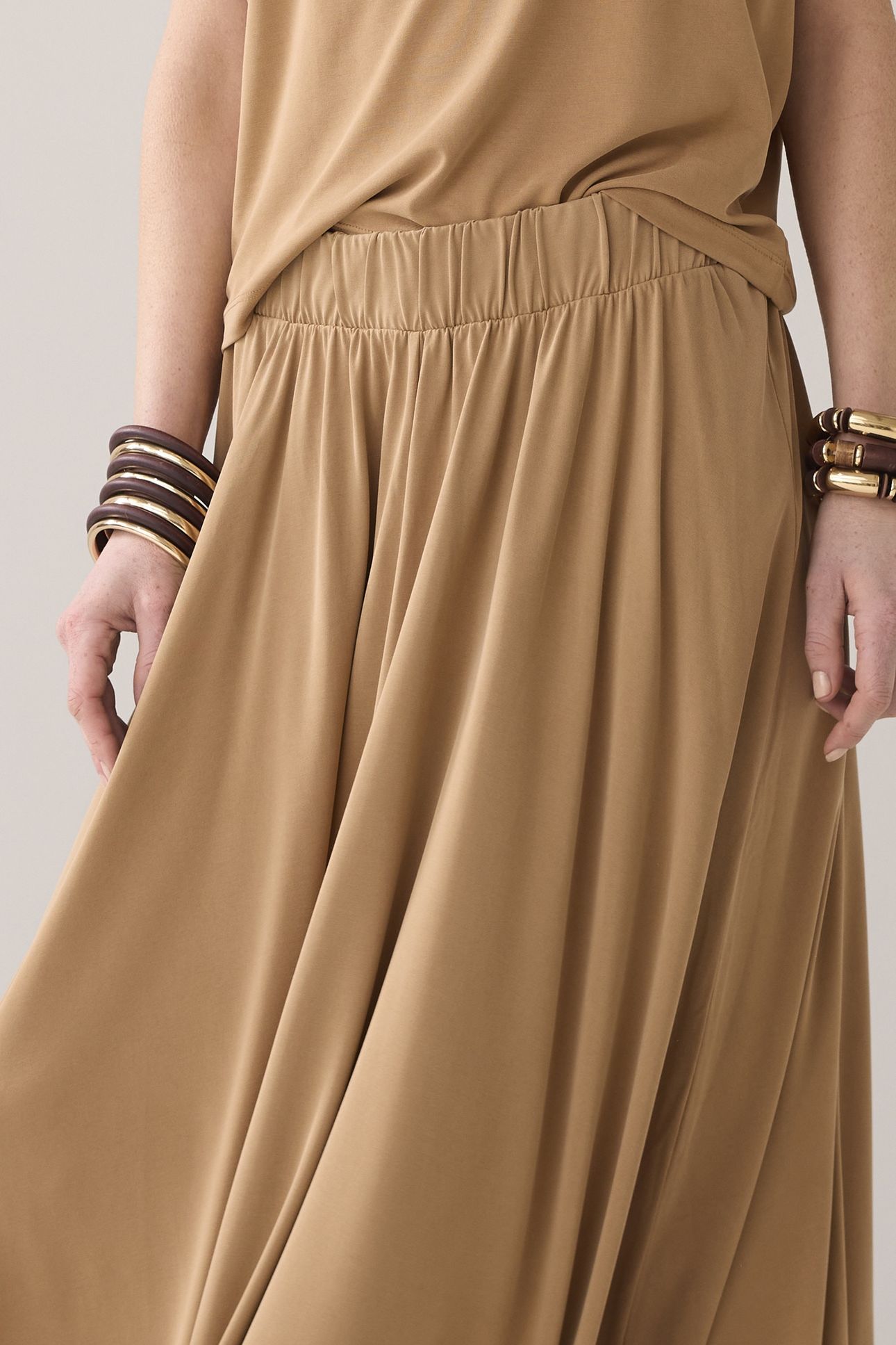 SKIRT WASHED MODAL JERSEY PEANUT 4