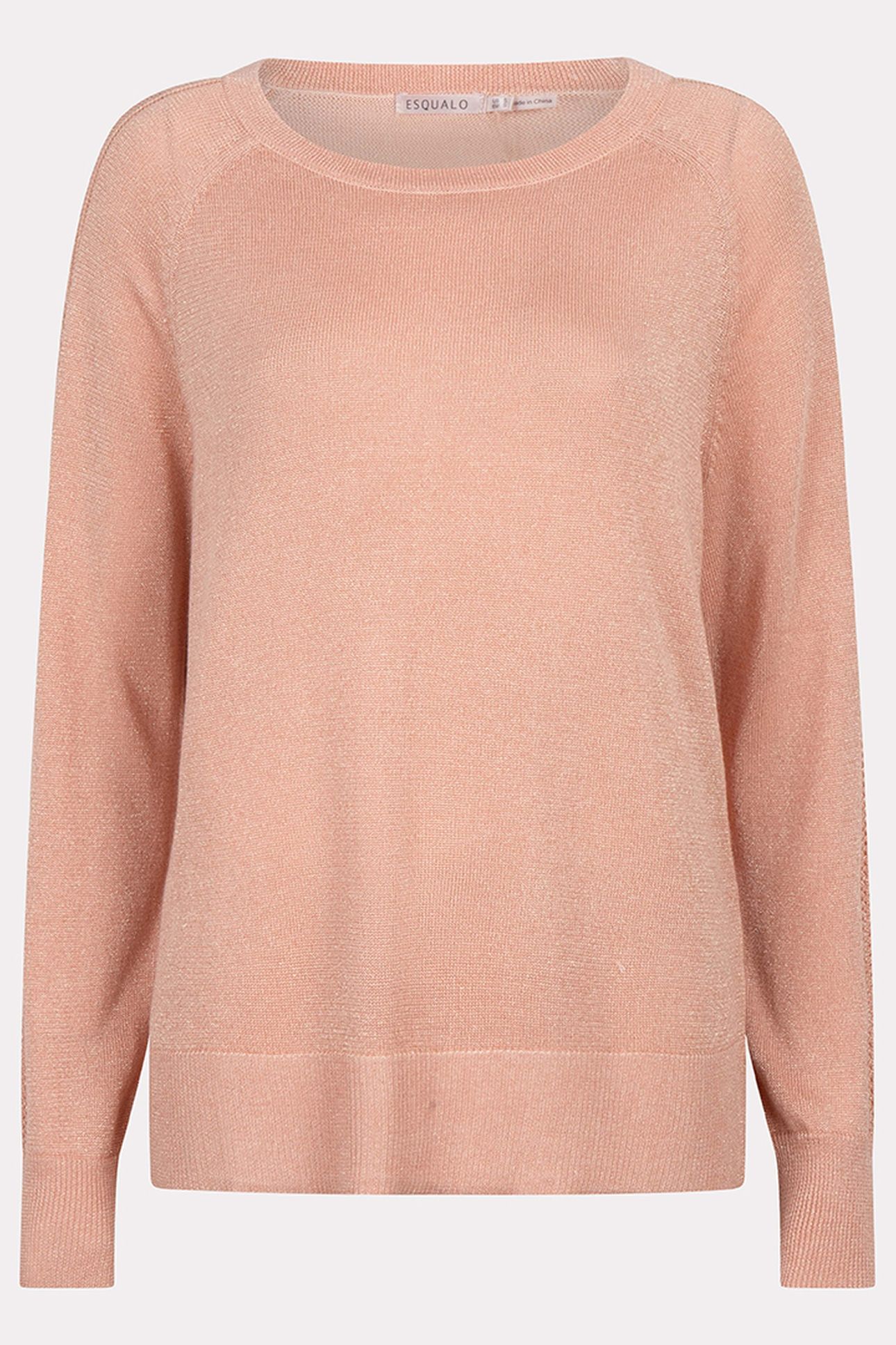 SWEATER RAGLAN POINTELLE LUREX LIGHT APRICOT 5