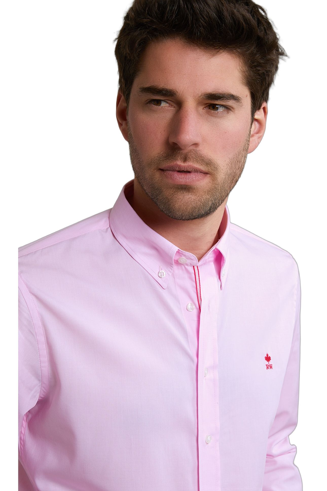 SLIM FIT UNI COTTON SHIRT PINK 4