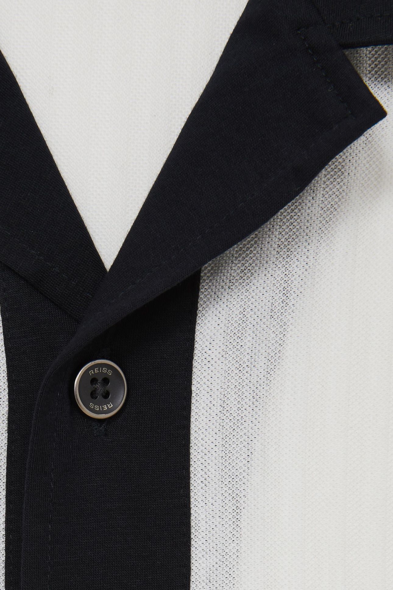 SS TEXTURED COLOUR BLOCK CUBAN SHIRT WHITE/NAVY 5