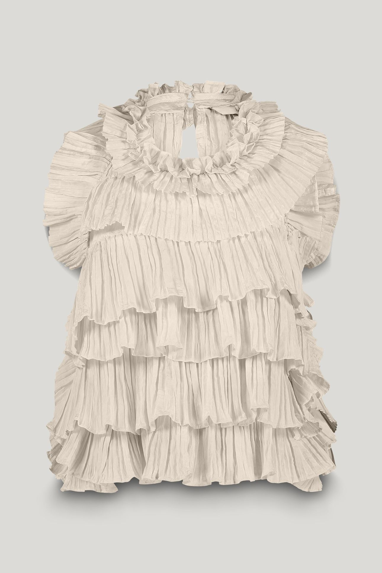 PLISSE PARTY TOP IVORY 3