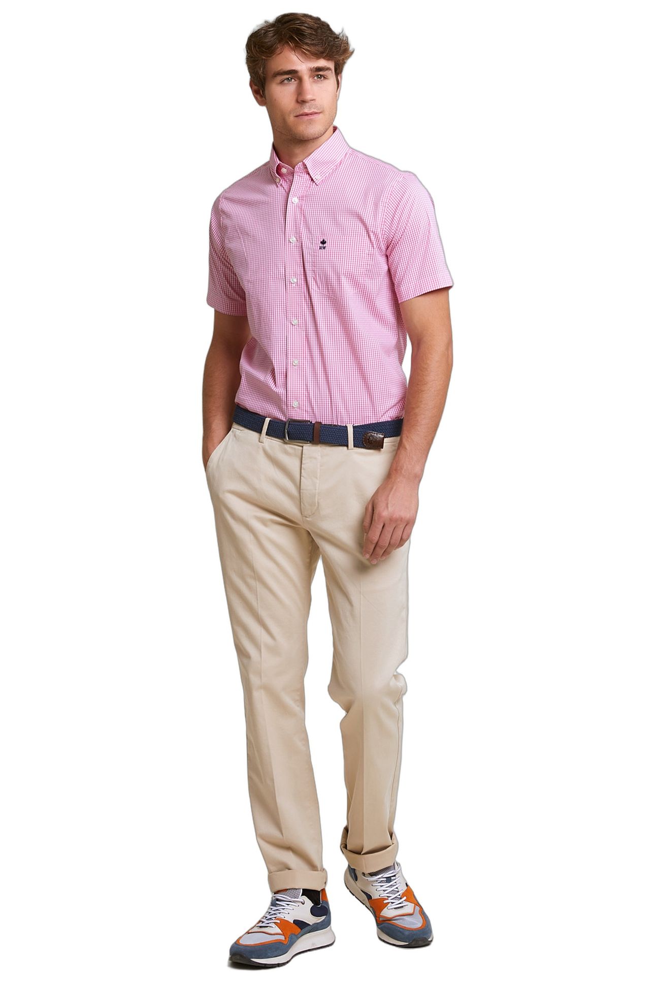 CUSTOM FIT CHECKED PERFORMANCE STRETCH SHIRT SHORT SLEEVES P 2