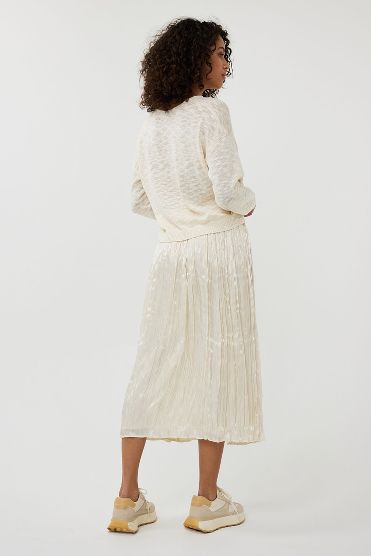 SKIRT PLISSE CHANGEANT OFF WHITE 4