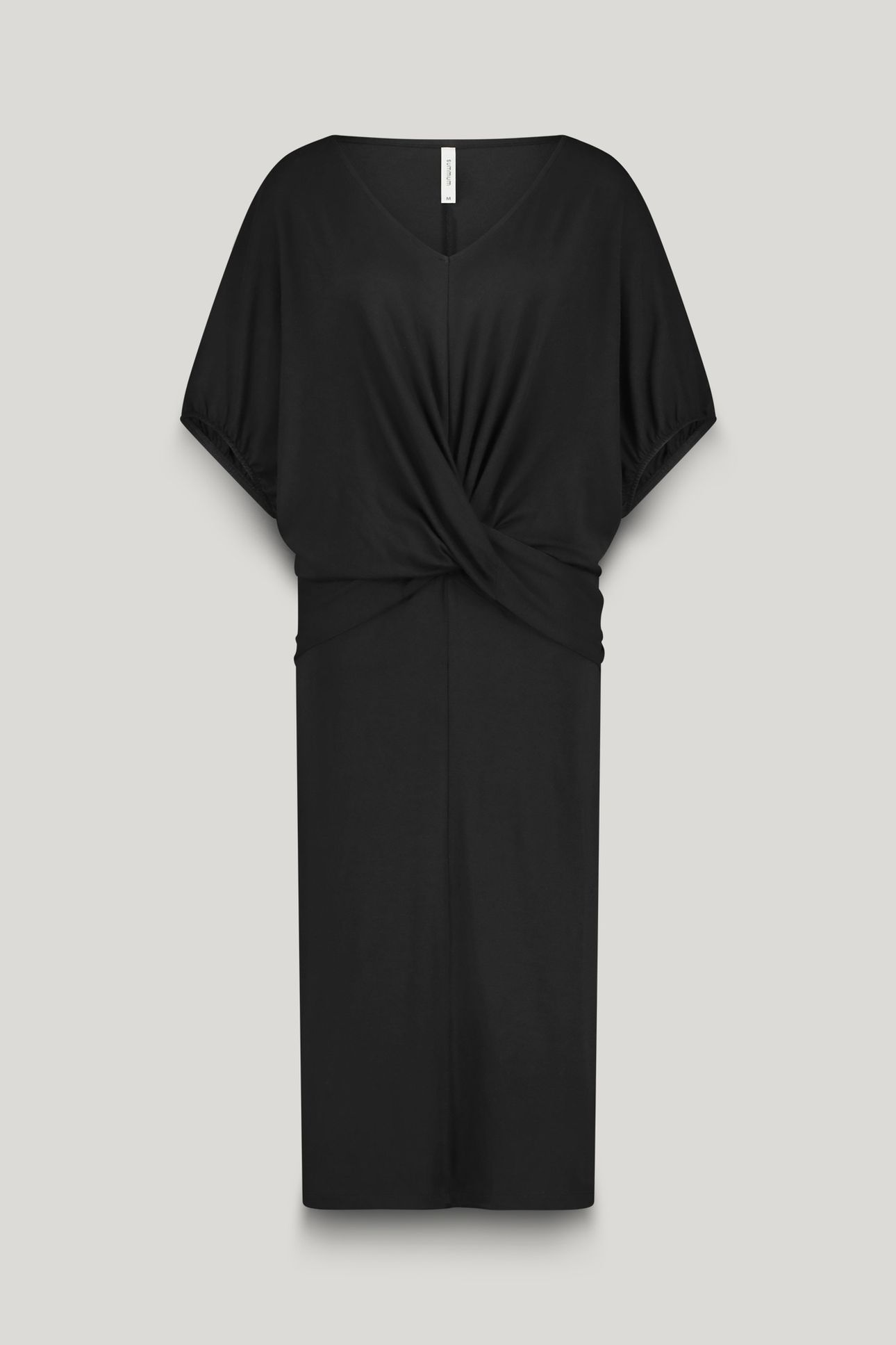 WRAP DRESS SOLID JERSEY BLACK 4