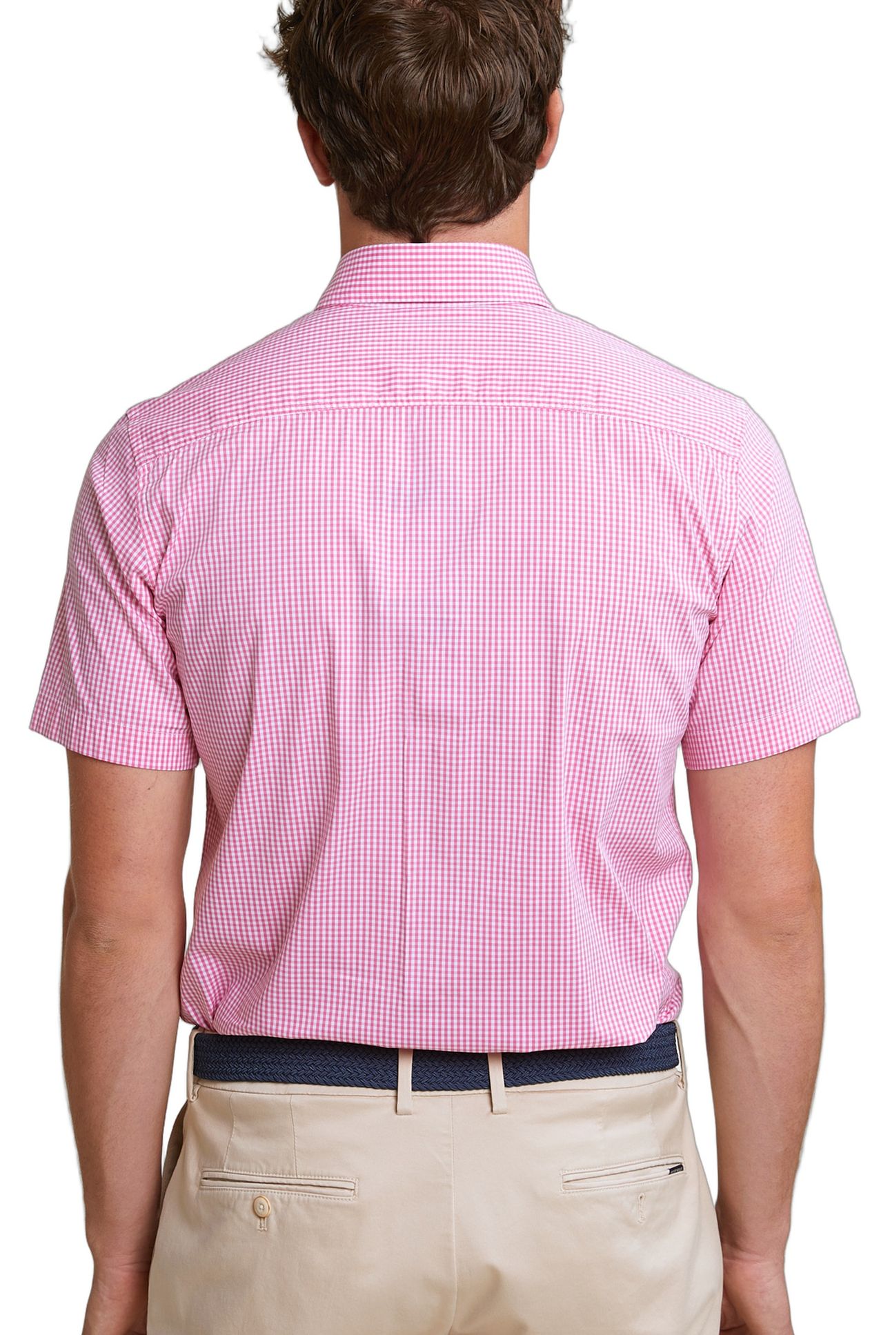 CUSTOM FIT CHECKED PERFORMANCE STRETCH SHIRT SHORT SLEEVES P 4