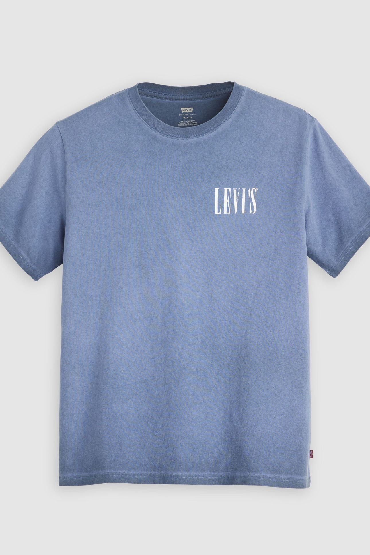 SS RELAXED FIT TEE DISTRESSED SERIF 5