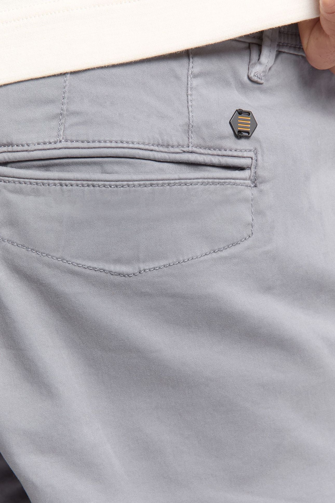 SHORT CHINO GARMENT DYED TWILL STRETCH WASHED BLUE 7
