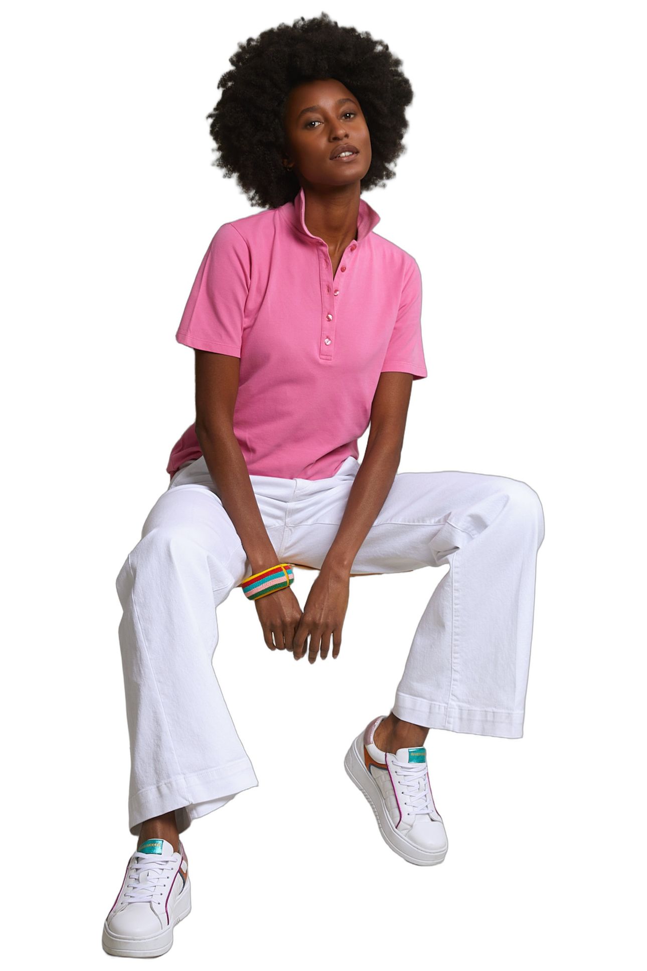 PINK BASIC CLASSIC POLO SHORT SLEEVES 2