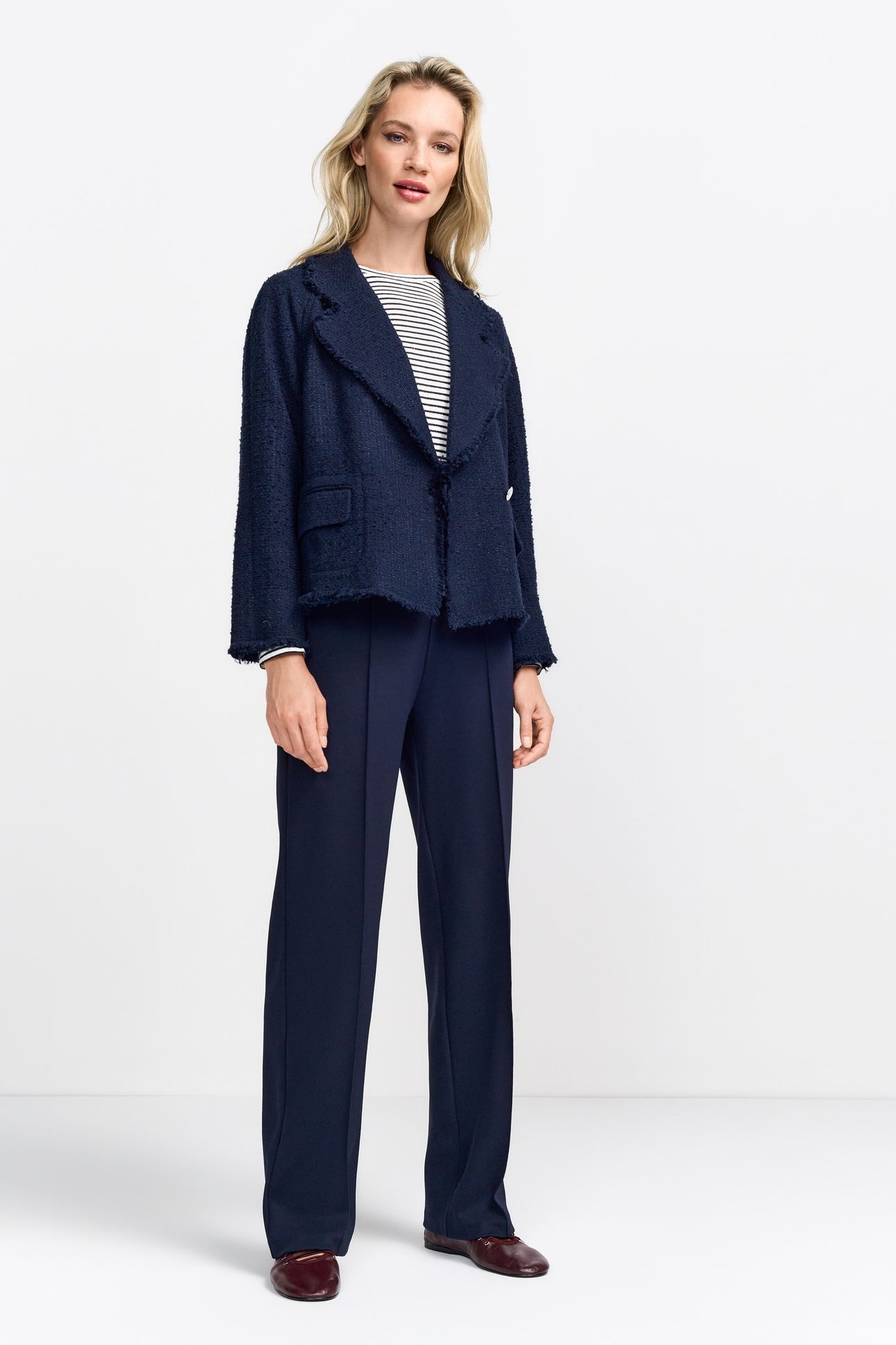 BOUCLE JACKET DOUBLE BREASTED MIDNIGHT BLUE 1