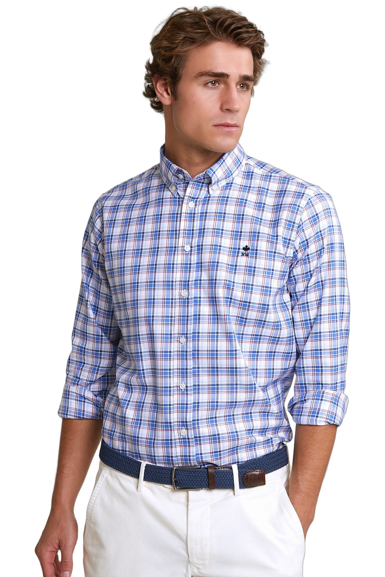 CUSTOM FIT CHECKED SHIRT MULTI 1