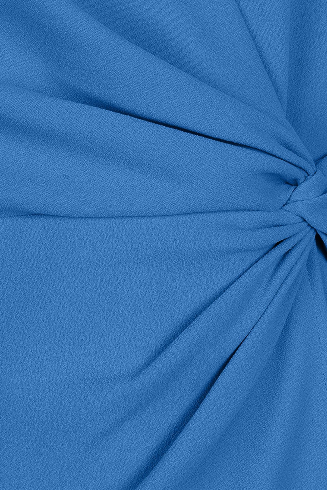 DRESS OVERLAP KNOT S/SLVE BLUE 3