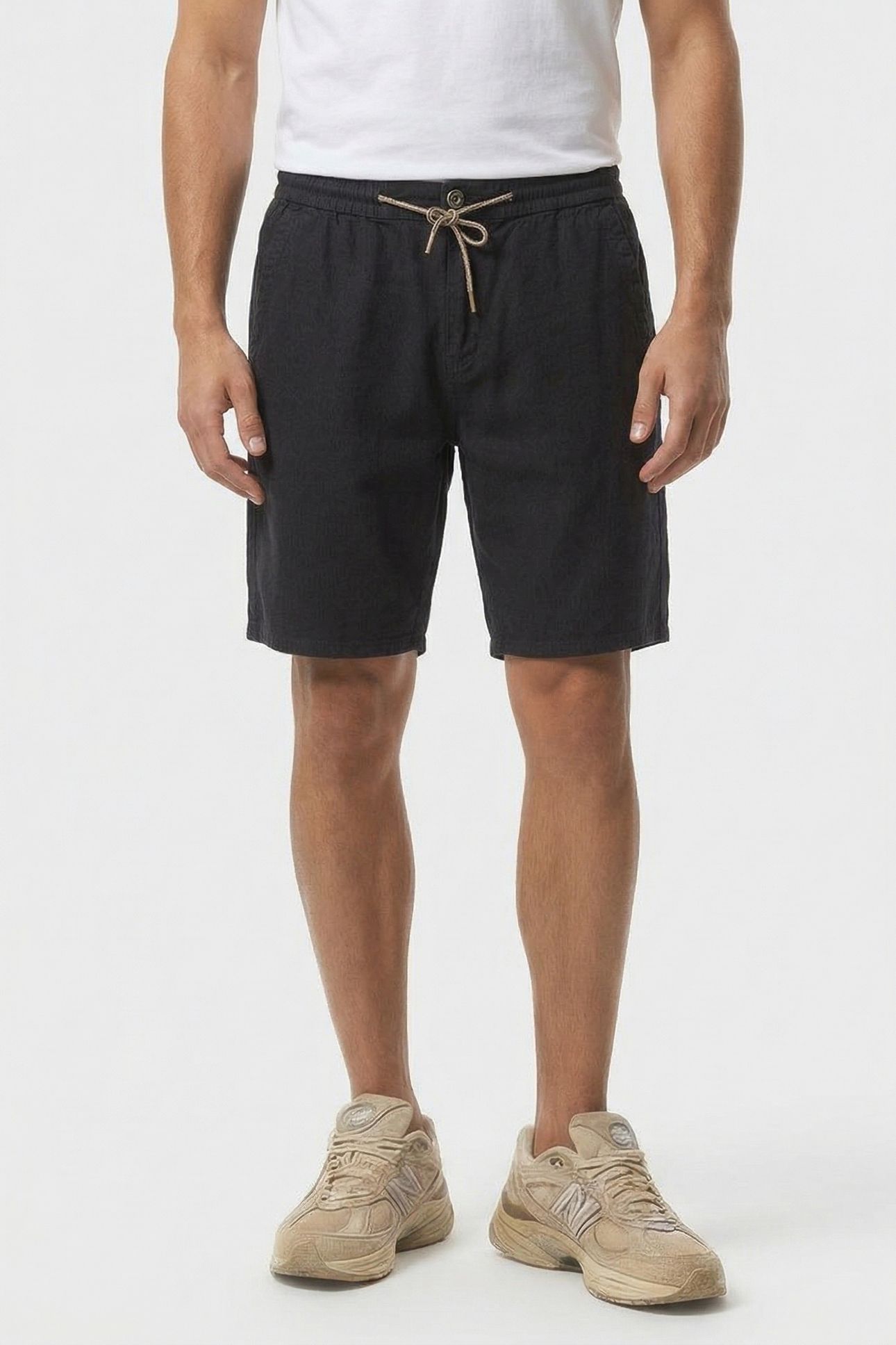 SHORT CHINO WITH LINEN GARMENT DYED NIGHT 1