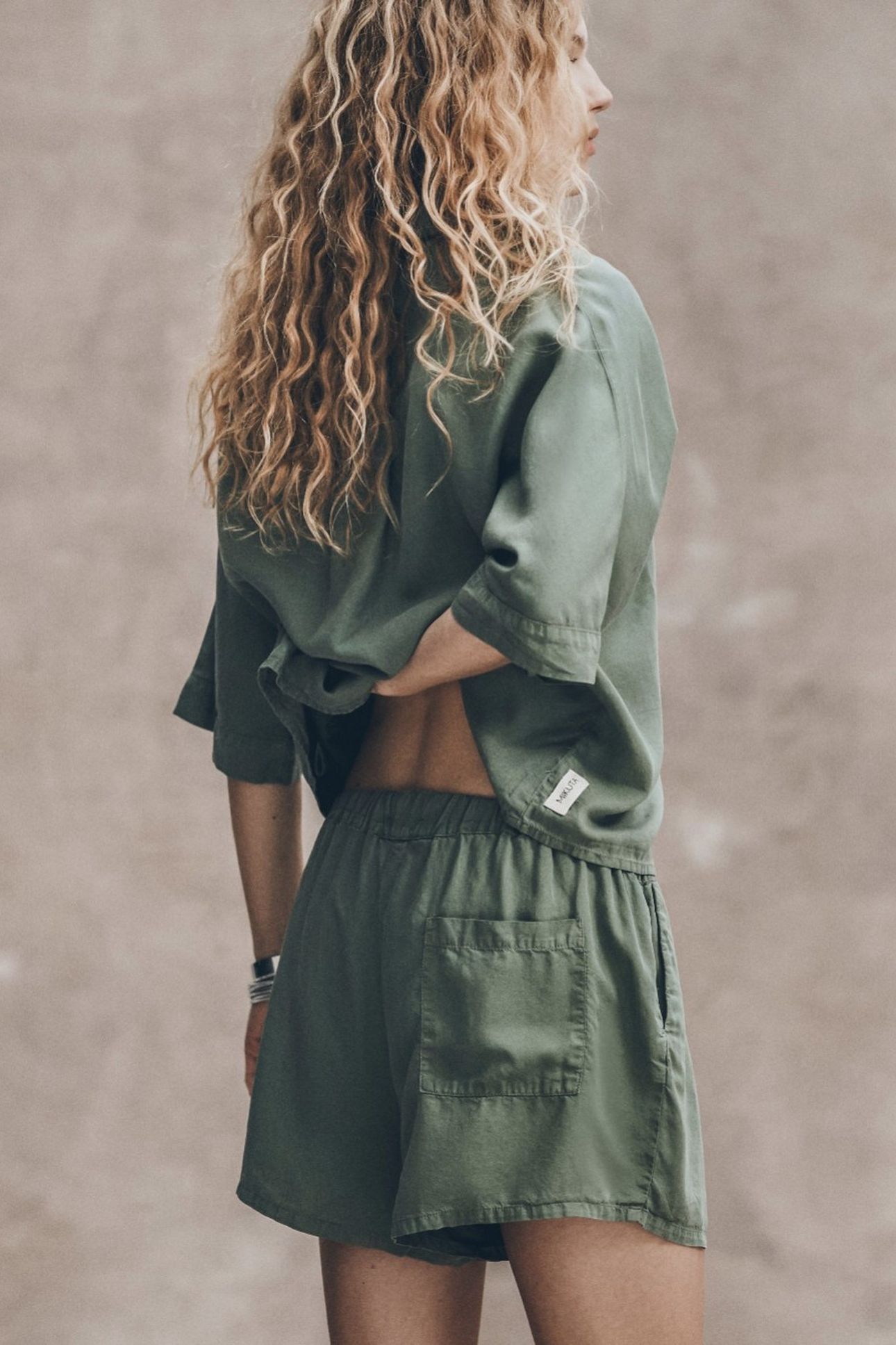 THE GREEN CO-ORD SHORTS GREEN 3