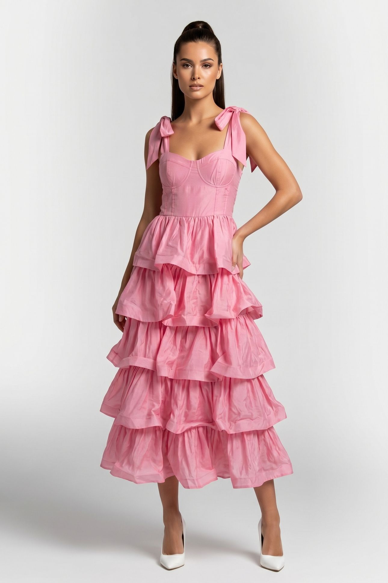 EYERIS DRESS SOLID PINK 1