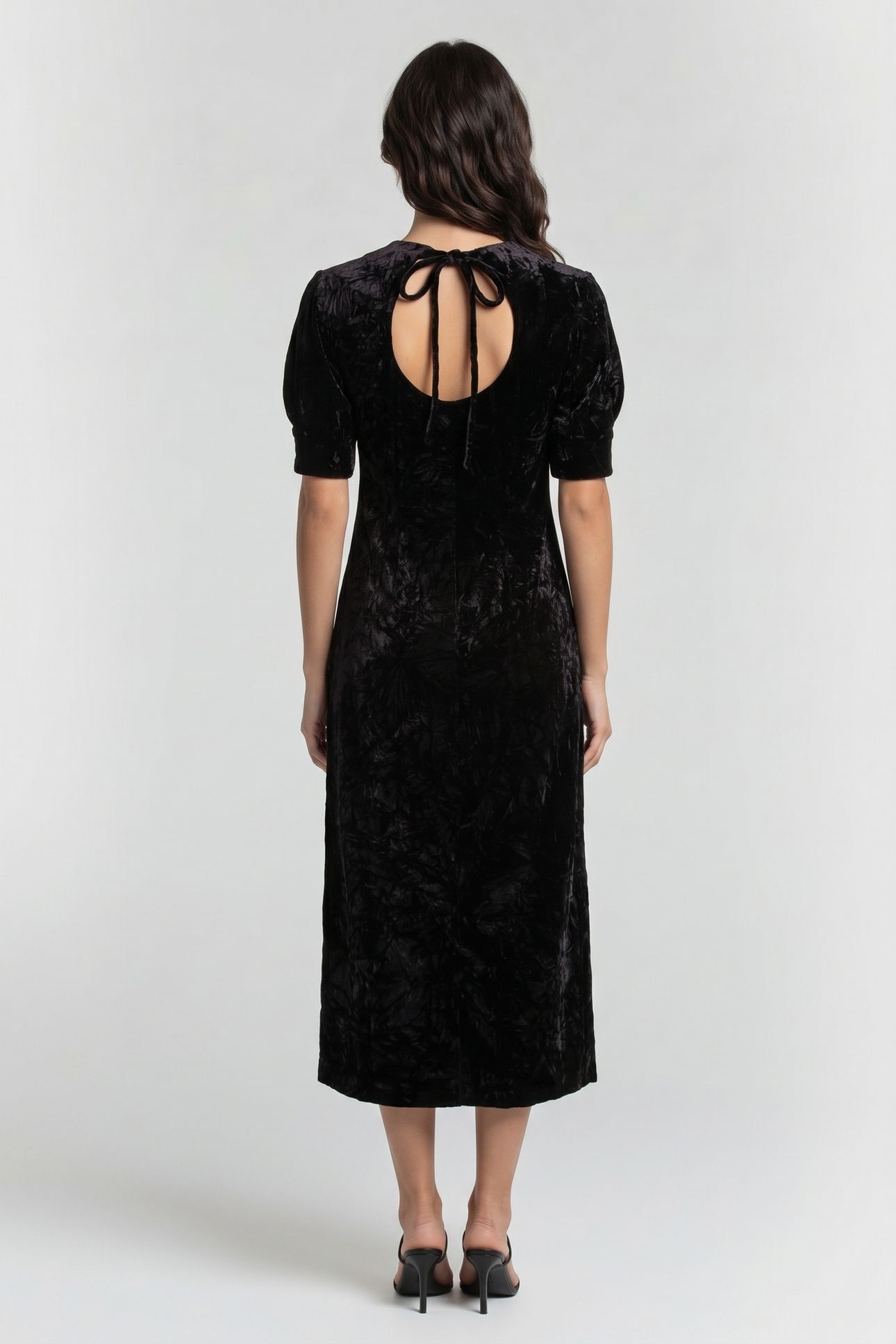 ACELIA VELVET DRESS PARTY BLACK 2