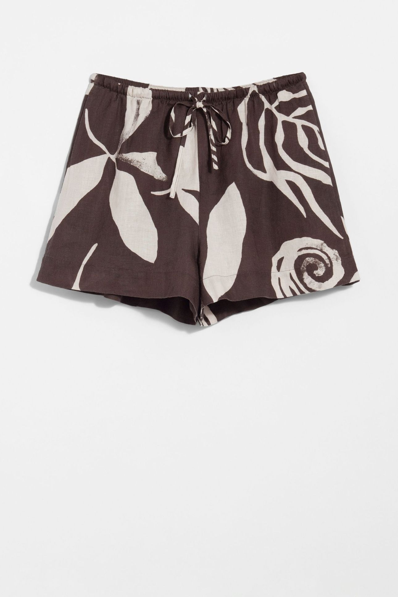 NADIA LINEN SHORTS BROWN 3