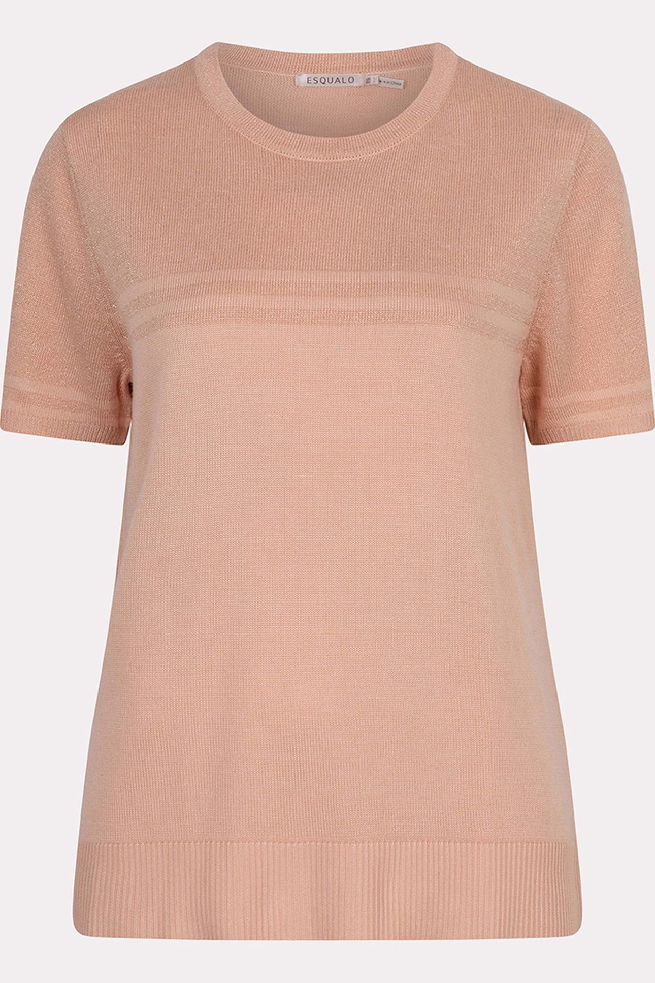SWEATER S/SLVE STRIPES LUREX LIGHT APRICOT 6
