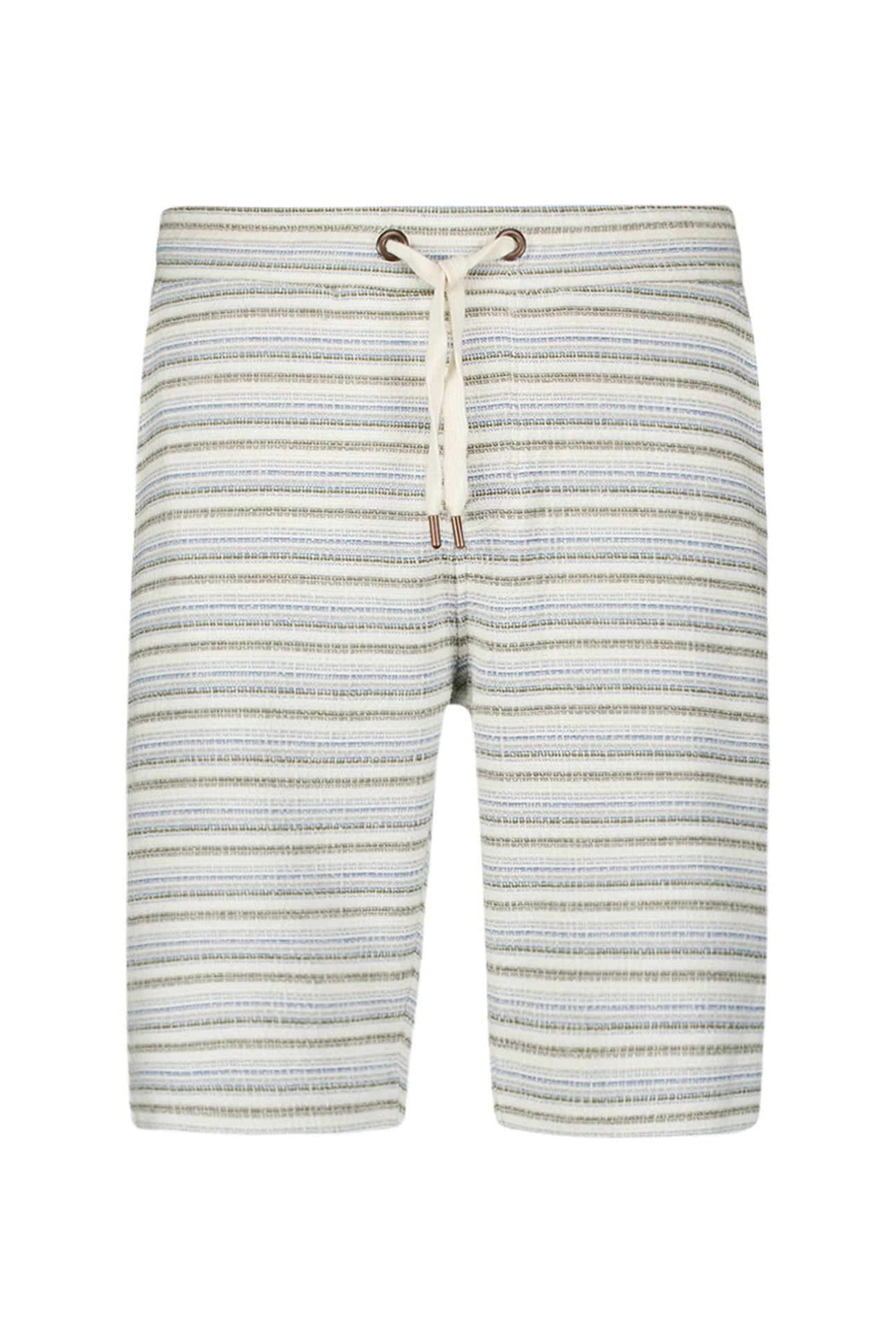 SHORT JERSEY MULTI COLOURED JACQUARD SLUB STRIPE DEEP BLUE 4
