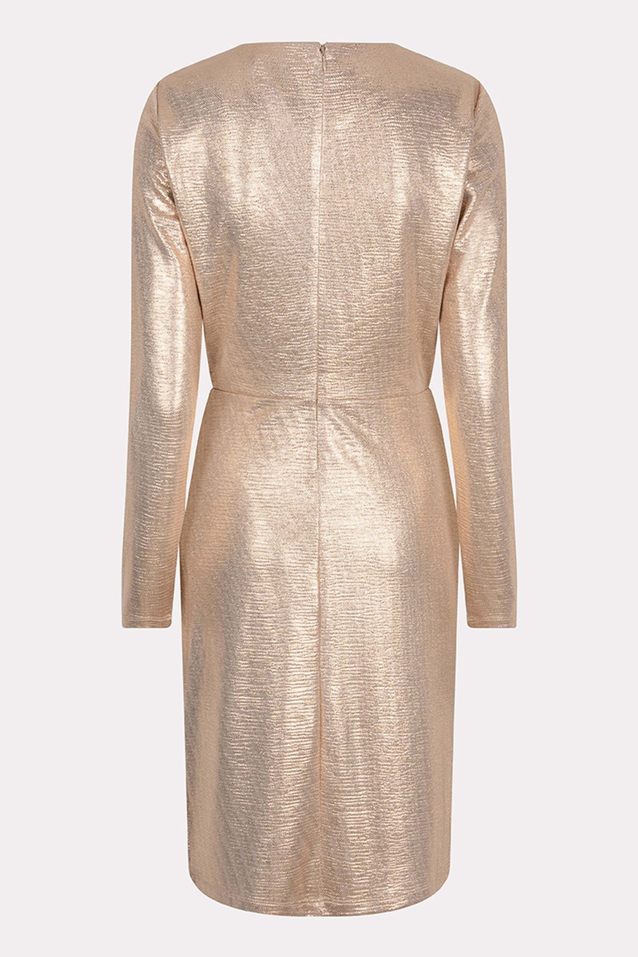 DRESS V-NECK DRAPERY LIGHT APRICOT 6