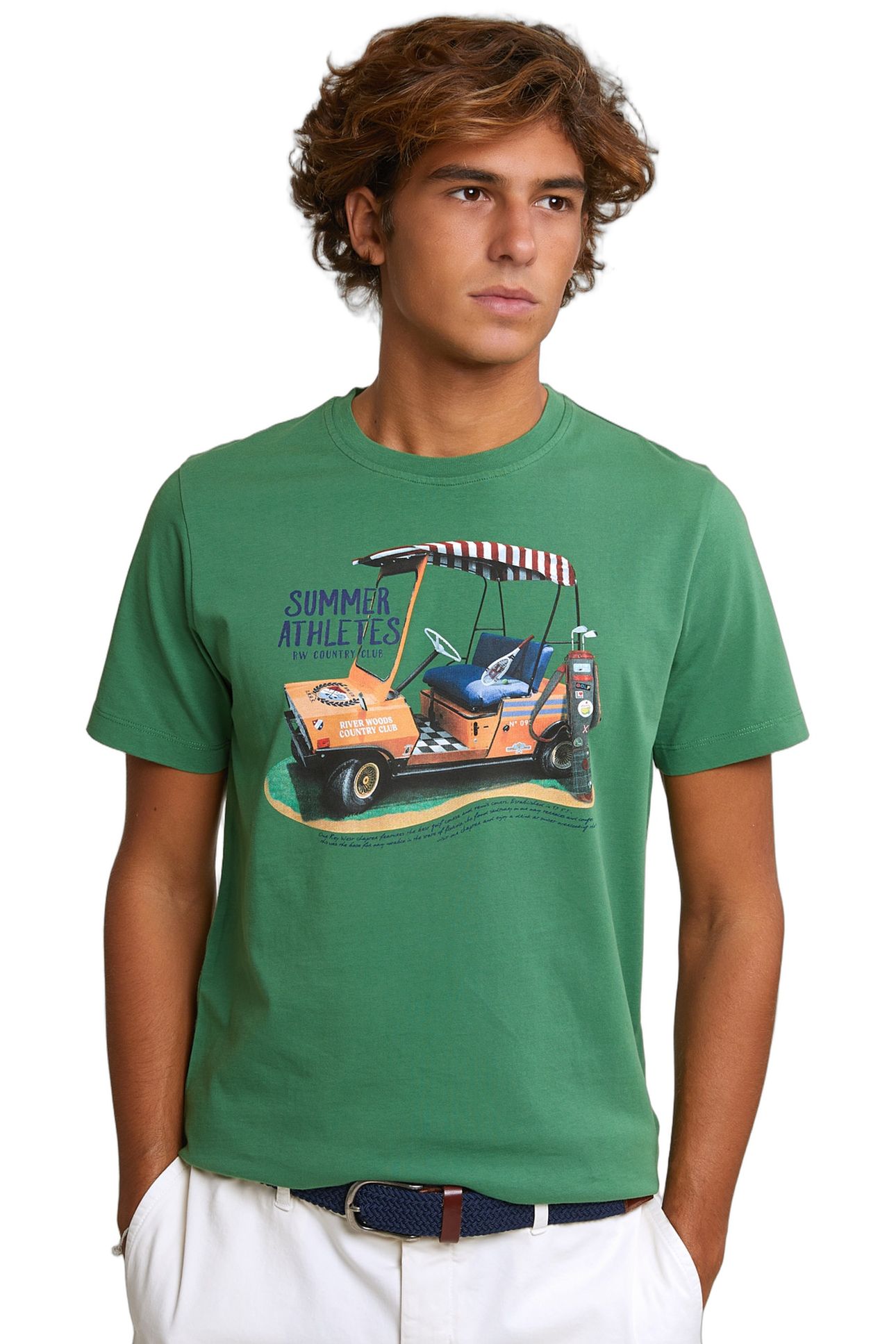 NORMAL FIT BASIC T-SHIRT SHORT SLEEVES BELIZE GREEN 1