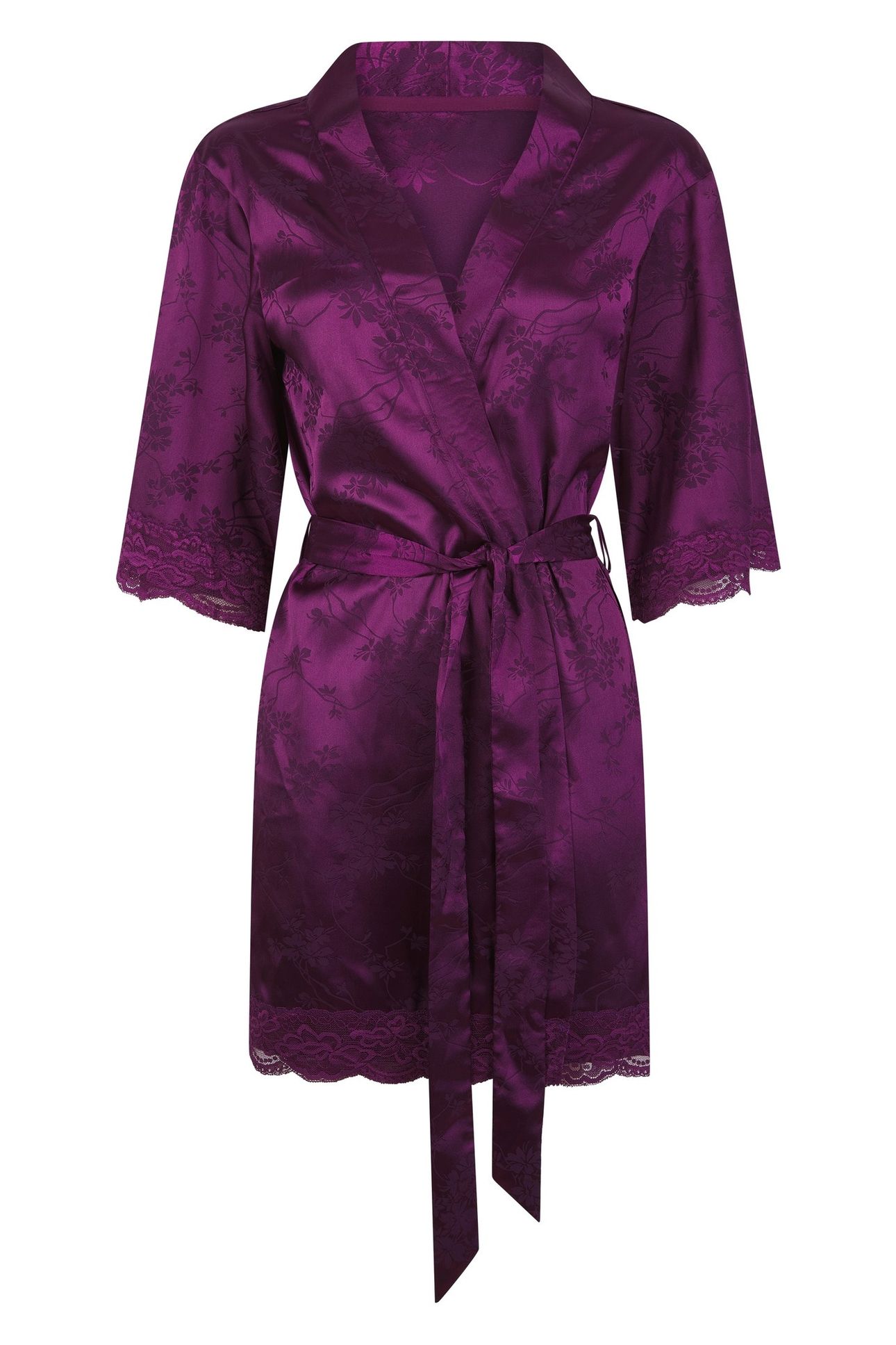 CLARA 1PK KIMONO DARK PURPLE 2