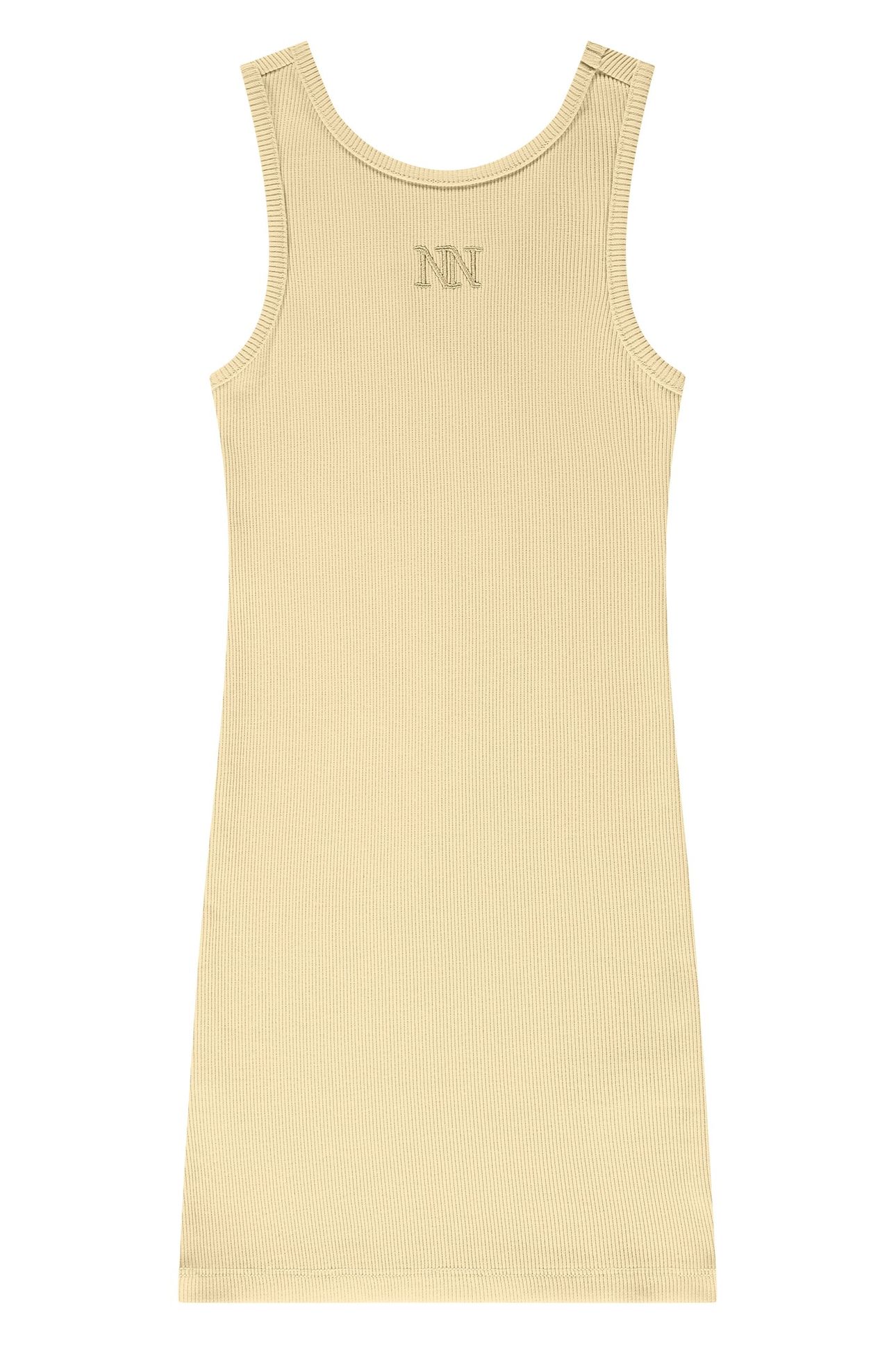 BELLE BACK RIB DRESS SOFT YELLOW 2