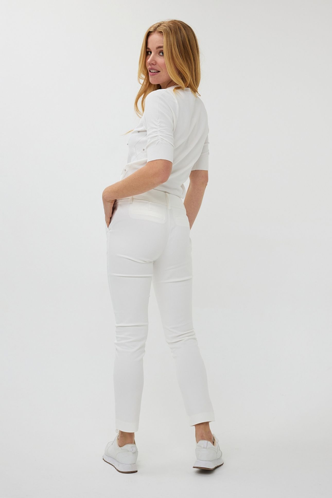 TROUSERS CHINO STRETCH OFF WHITE 6