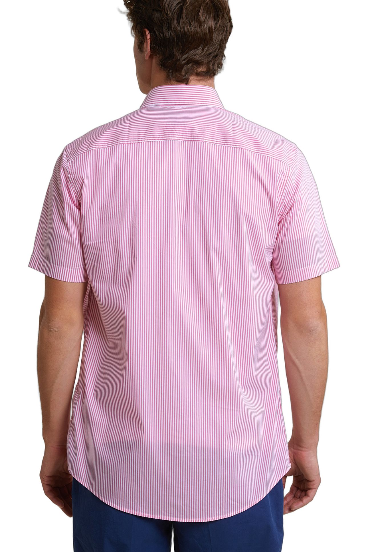 CUSTOM FIT STRIPED PERFORMANCE STRETCH SHIRT SHORT SLEEVES P 4