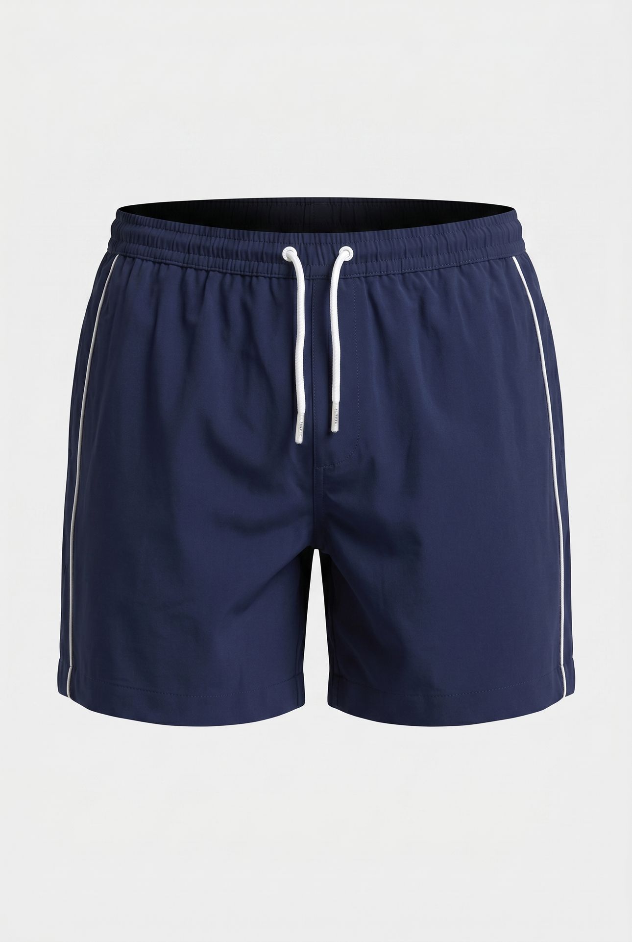 SWIM SHORT WITH PIPING NAVY/WHITE 3