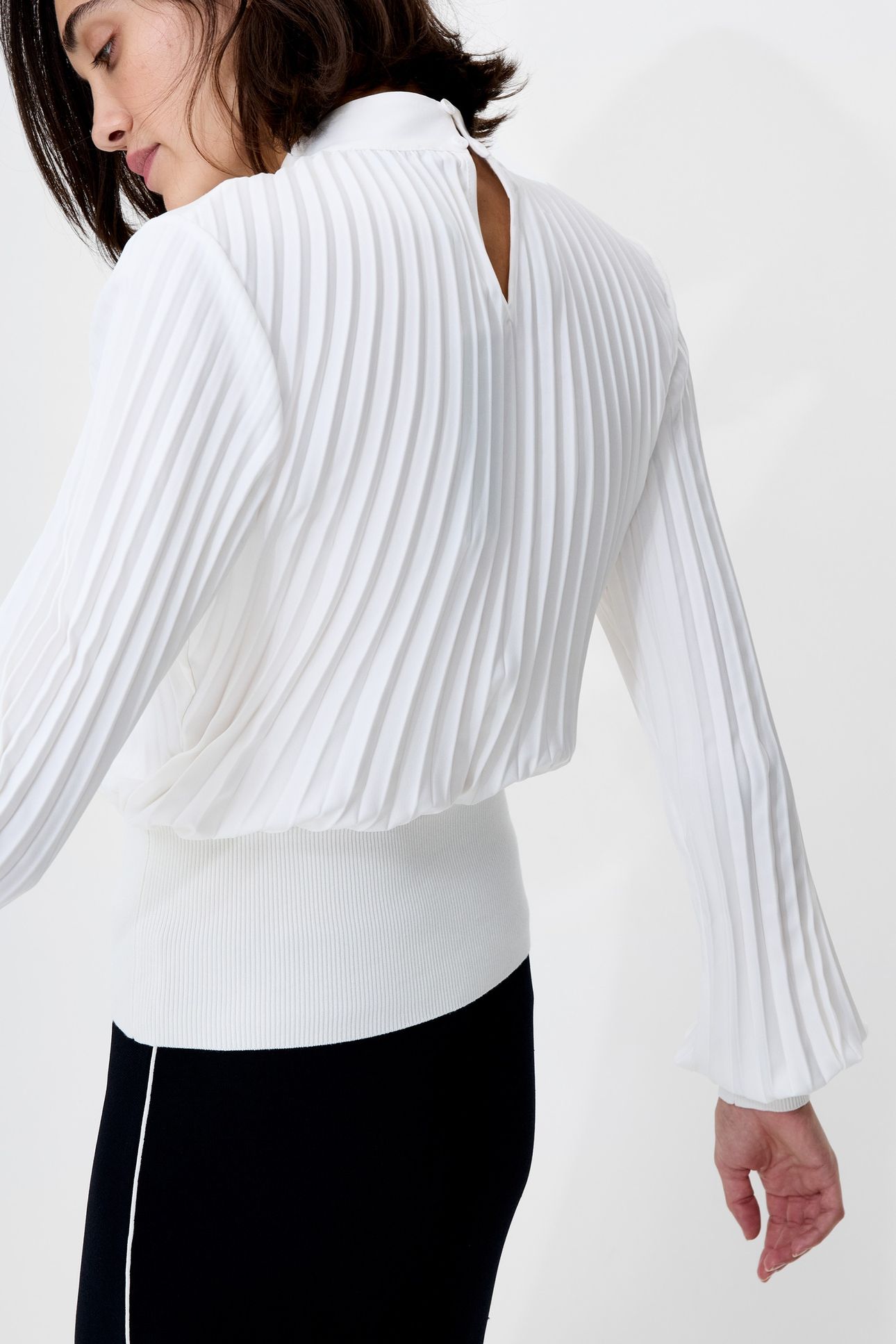 LEVY BALLOON SLEEVE TOP WINTER WHITE 2