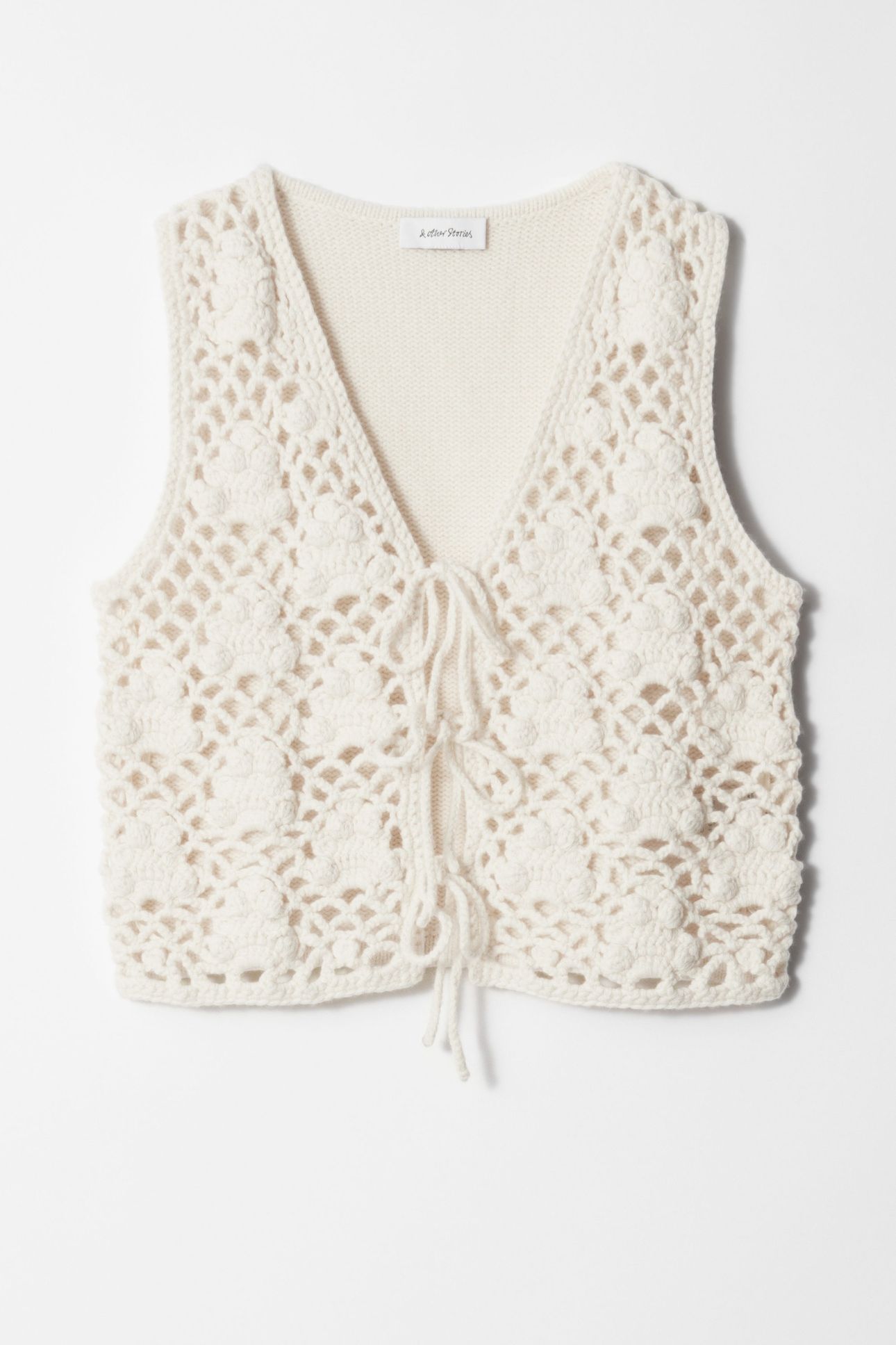 BONO CROCHET VEST WHITE 3
