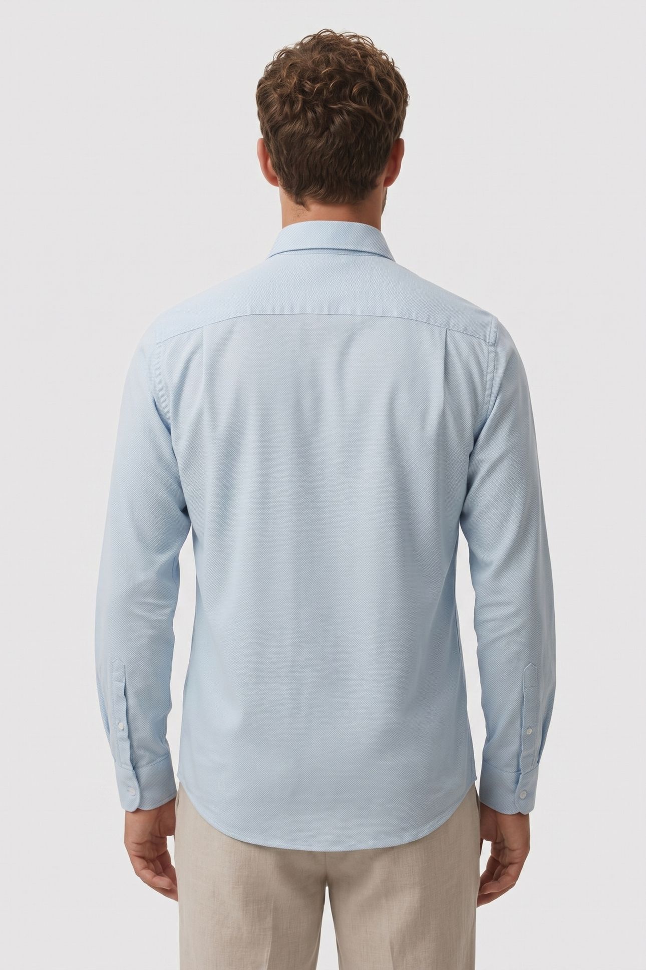 OE HUGO-TEXTURED OVERSHIR LIGHT BLUE 2