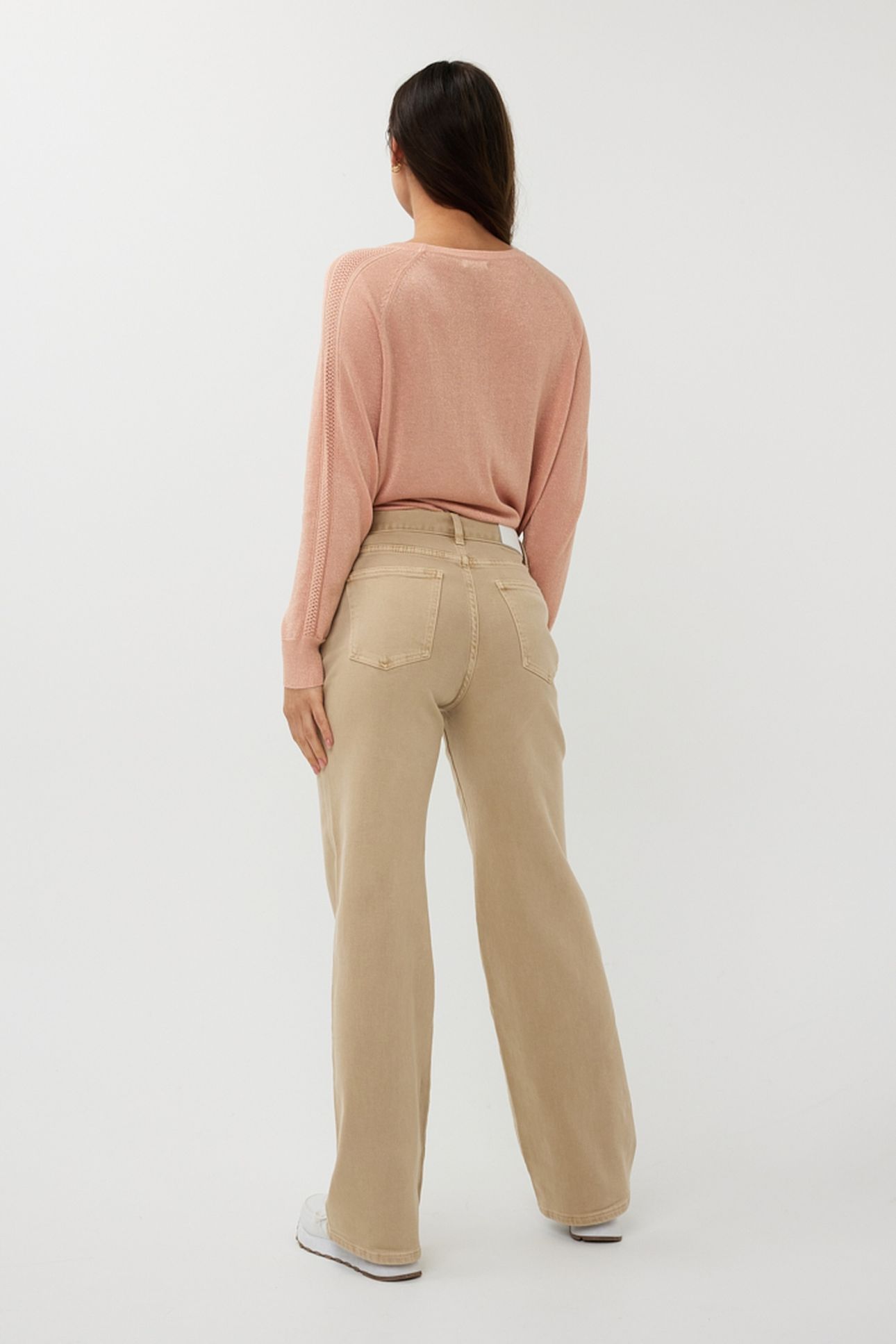 SWEATER RAGLAN POINTELLE LUREX LIGHT APRICOT 3