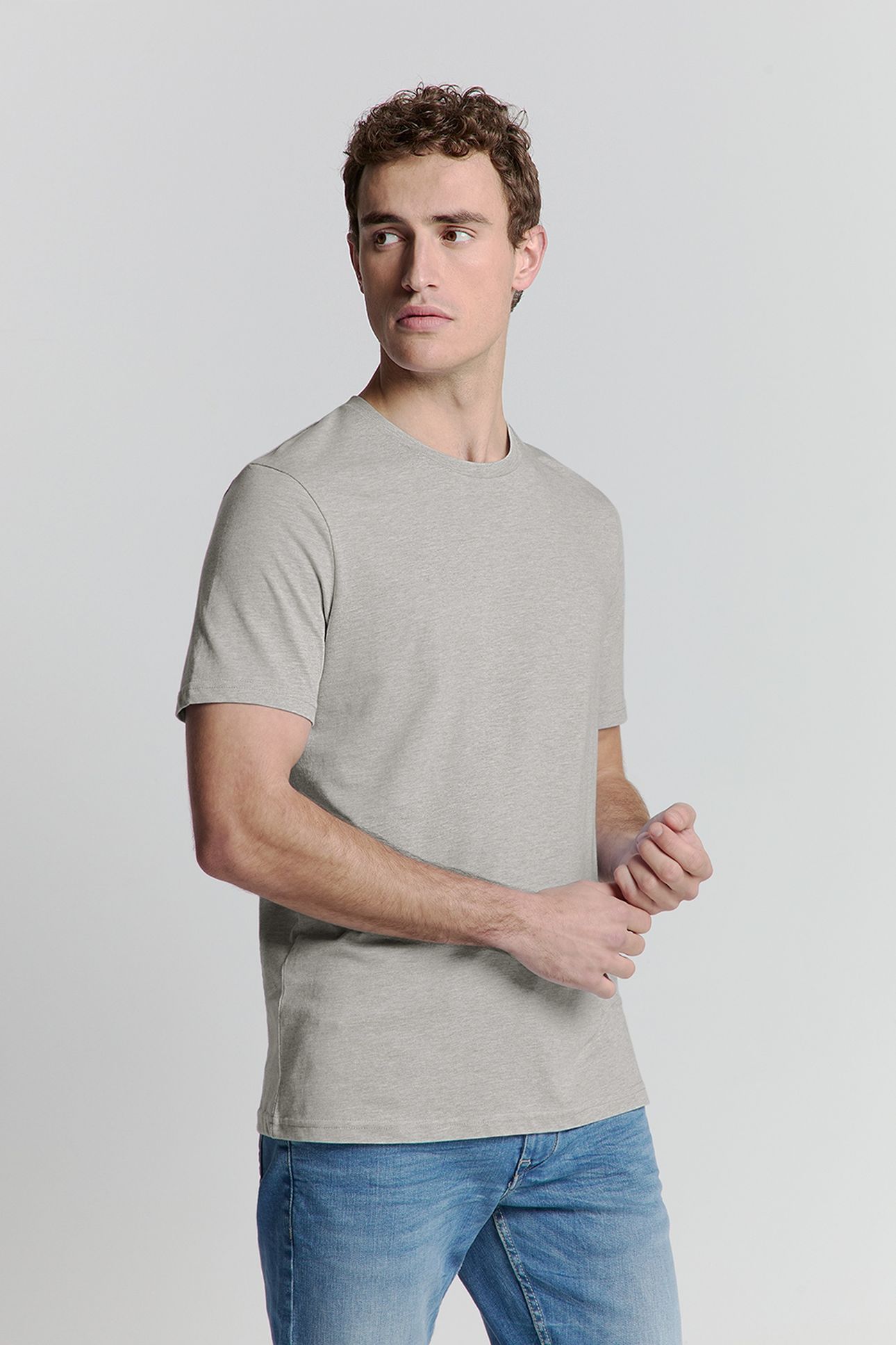 T-SHIRT CREWNECK MELANGE CLOUD 1