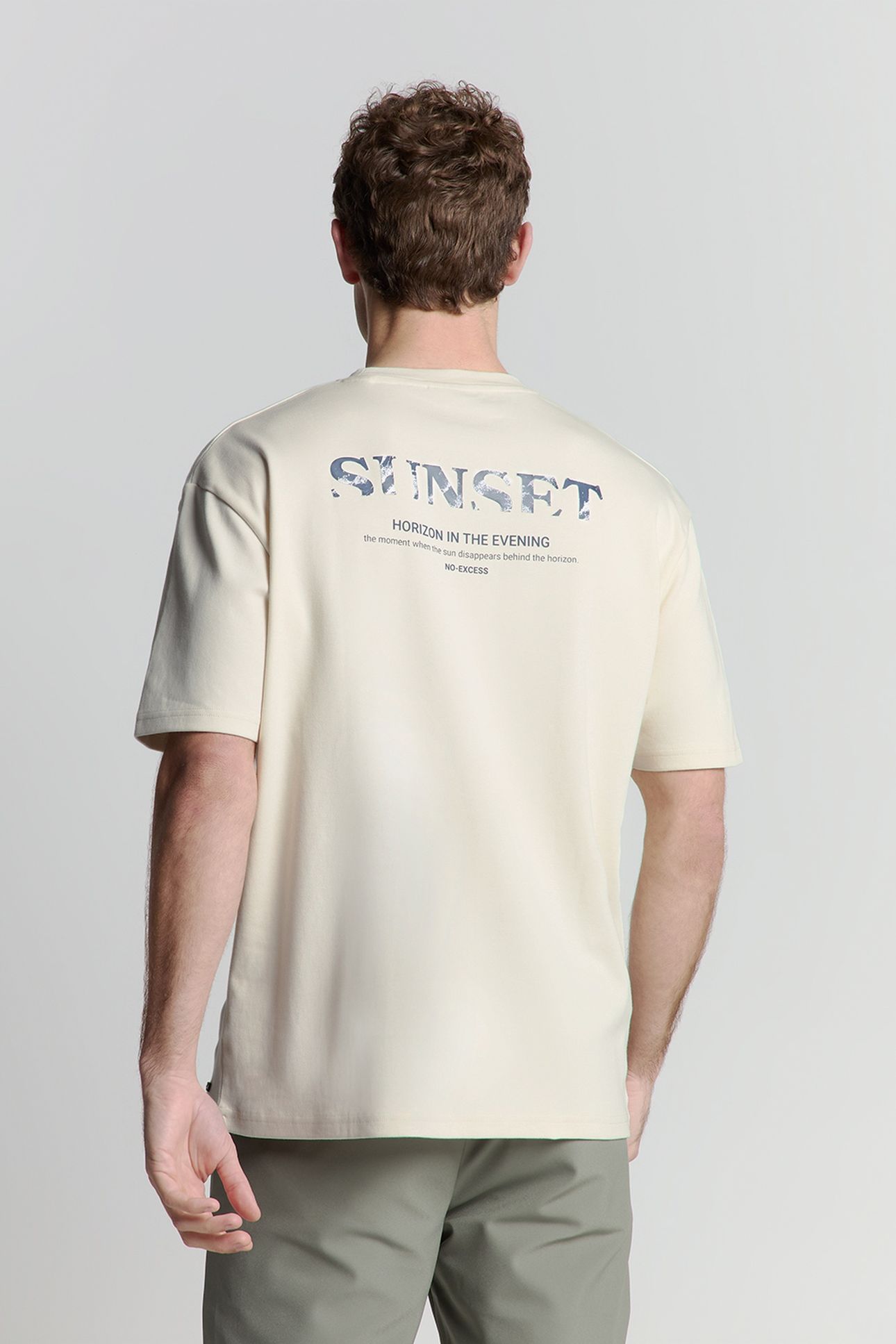 T-SHIRT CREWNECK HEAVY SOLID BACK PRINT OFFWHITE 3