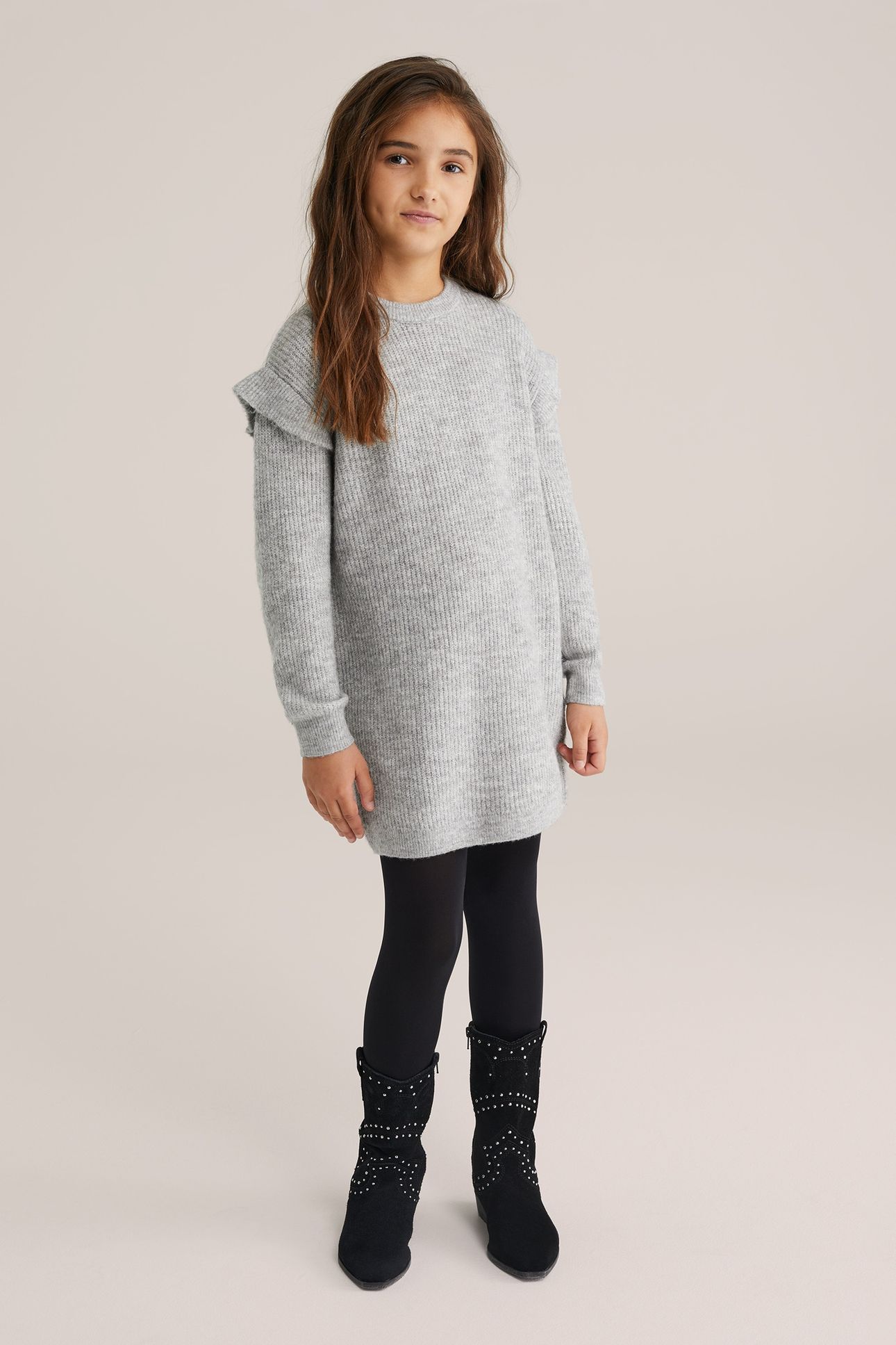 DRESS MID LENGTH GREY 2