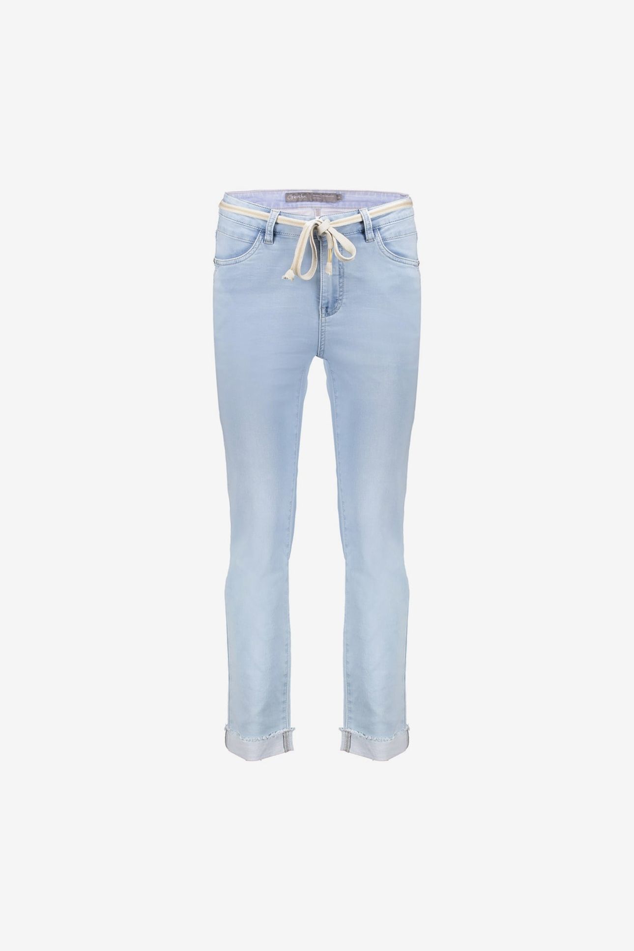 JEANS + TURN-UP BLEACHED DENIM 1